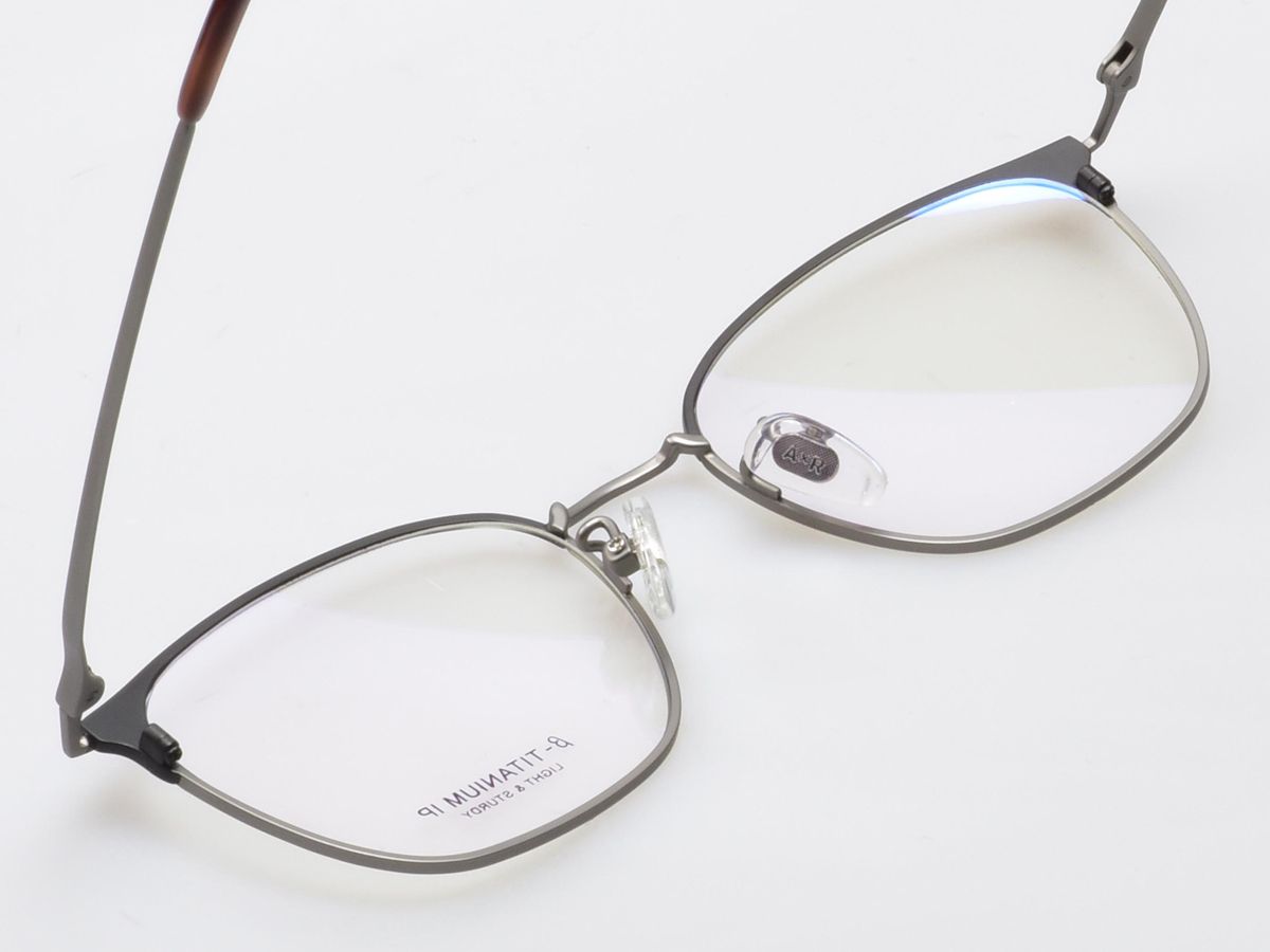 알로아이웨어(ALO EYEWEAR) [ALOXROUNZ] AR8014A C1 하프 투톤 블랙&그레이 베타티타늄 스퀘어 안경