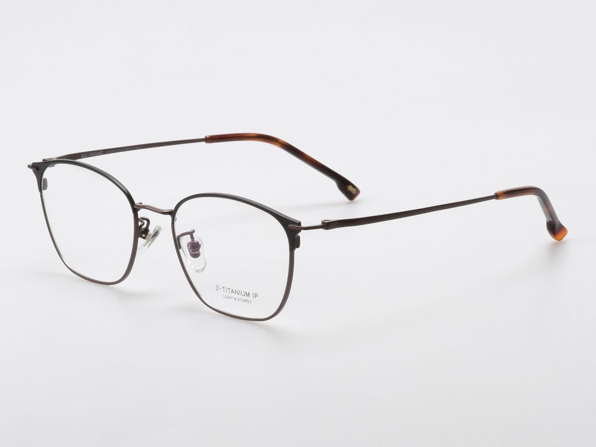 알로아이웨어(ALO EYEWEAR) [ALOXROUNZ] AR8014A C3 하프 투톤 블랙&브라운 베타티타늄 스퀘어 안경