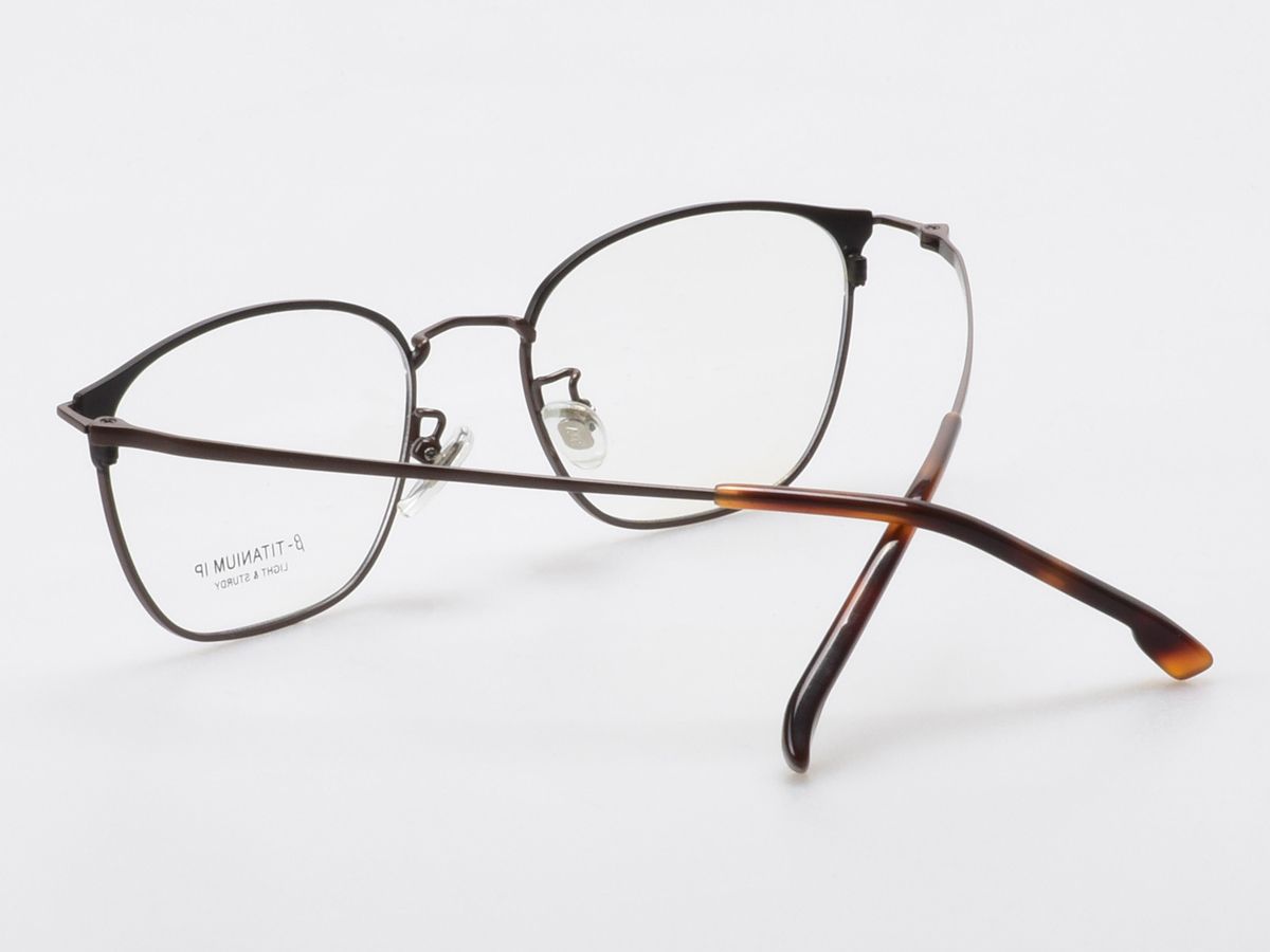 알로아이웨어(ALO EYEWEAR) [ALOXROUNZ] AR8014A C3 하프 투톤 블랙&브라운 베타티타늄 스퀘어 안경