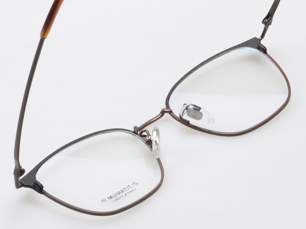 알로아이웨어(ALO EYEWEAR) [ALOXROUNZ] AR8014A C3 하프 투톤 블랙&브라운 베타티타늄 스퀘어 안경