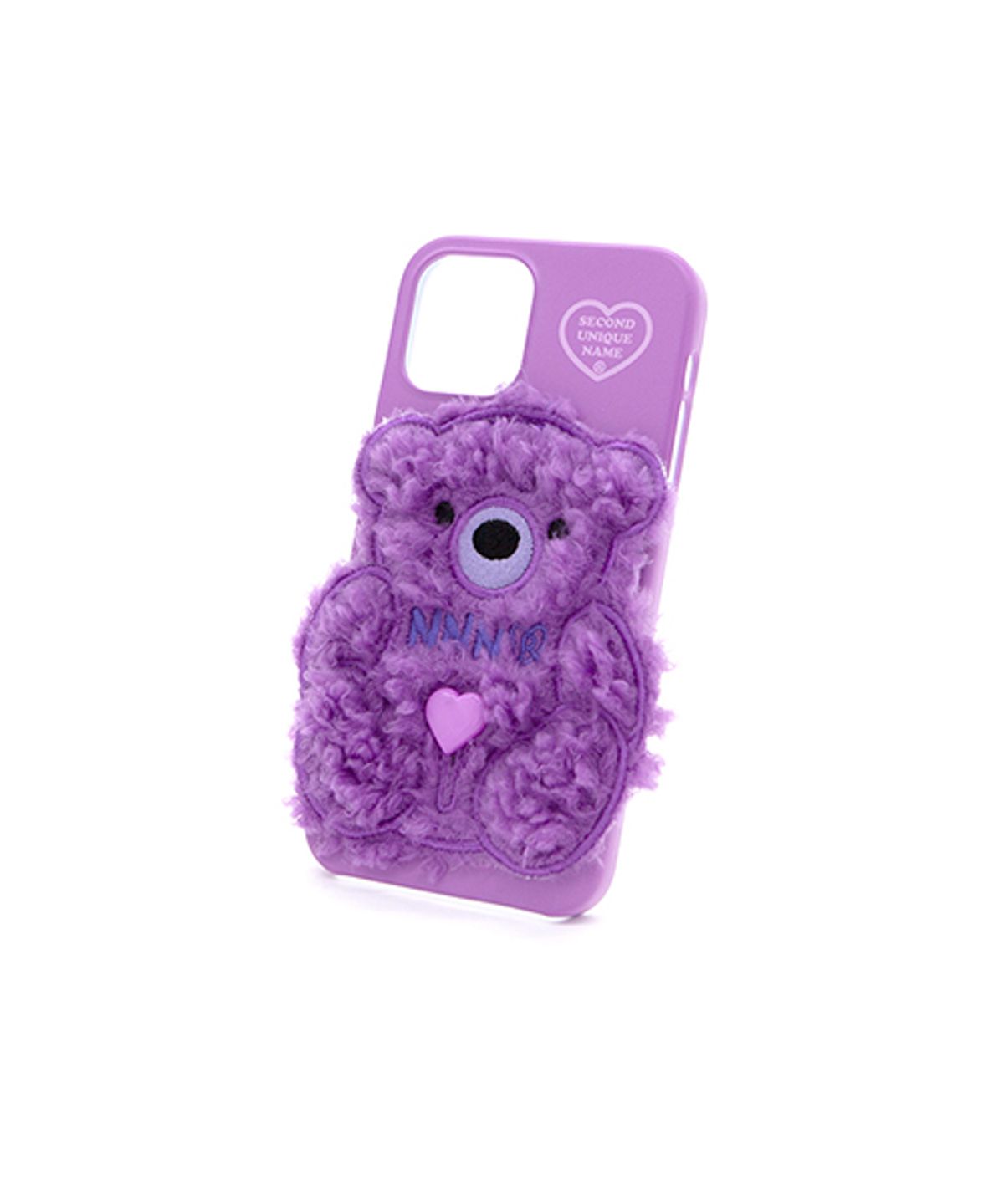 세컨드유니크네임(SECOND UNIQUE NAME) SUN CASE PATCH FLEECE BEAR SPARKLING PURPLE