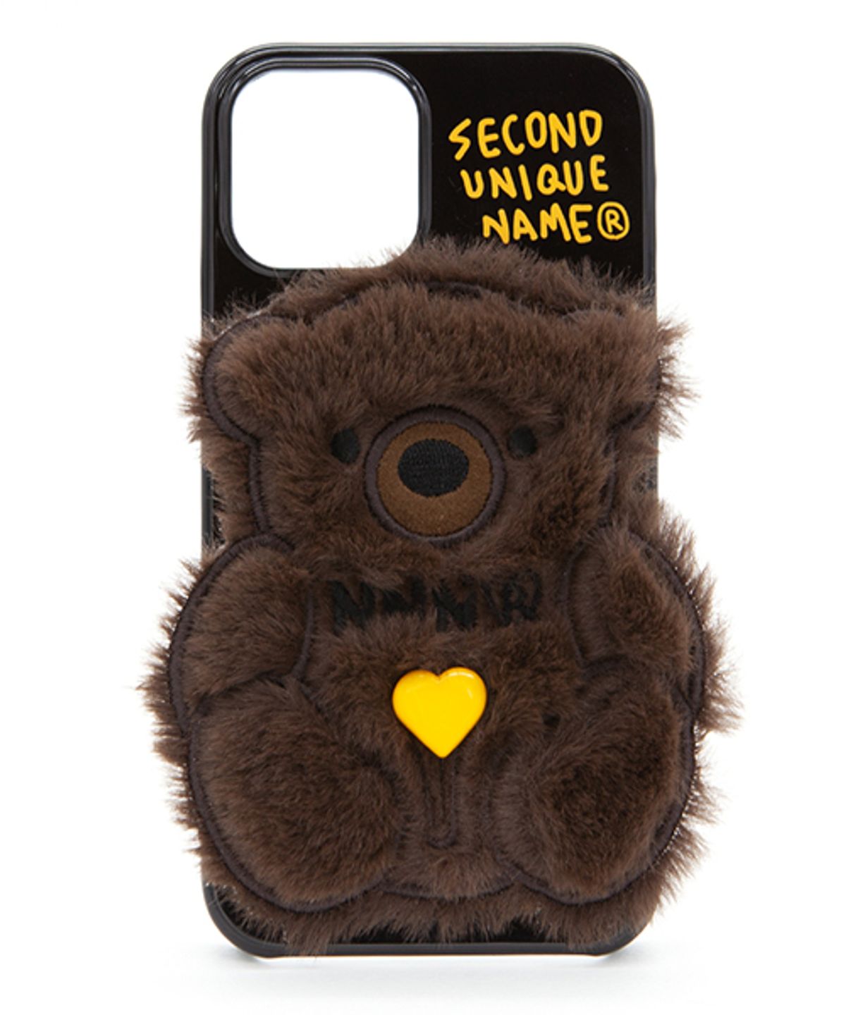세컨드유니크네임(SECOND UNIQUE NAME) SUN CASE PATCH FUR BEAR DARK BROWN