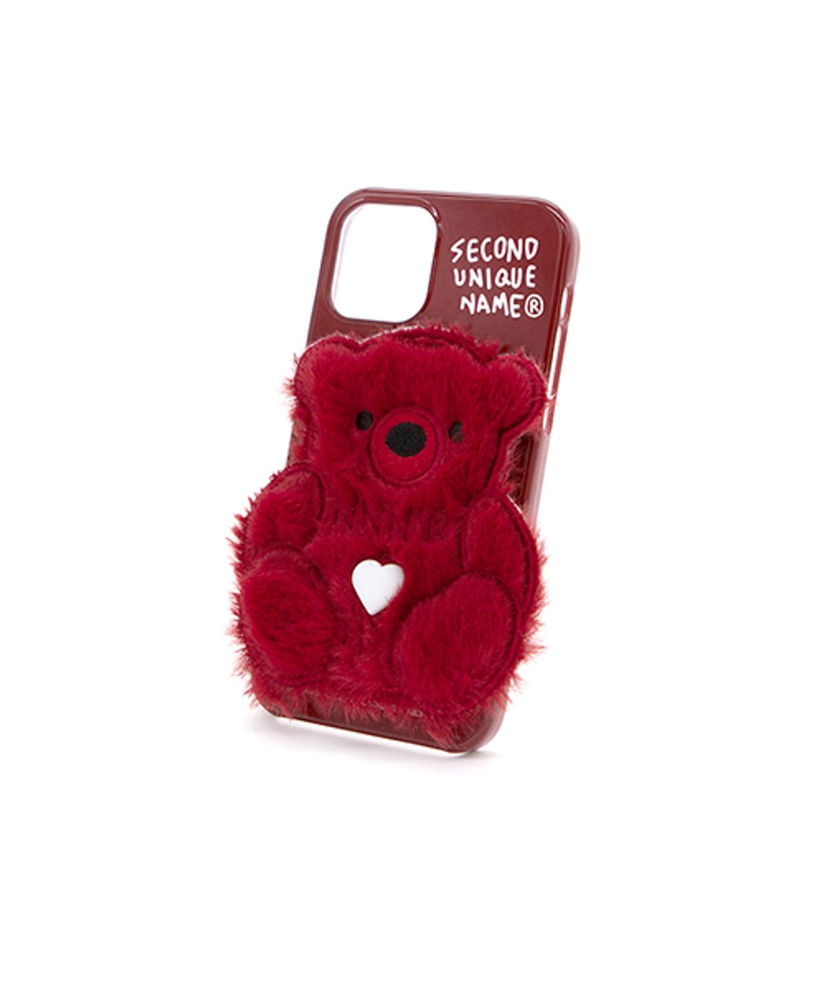 세컨드유니크네임(SECOND UNIQUE NAME) SUN CASE PATCH FUR BEAR REDVELVET