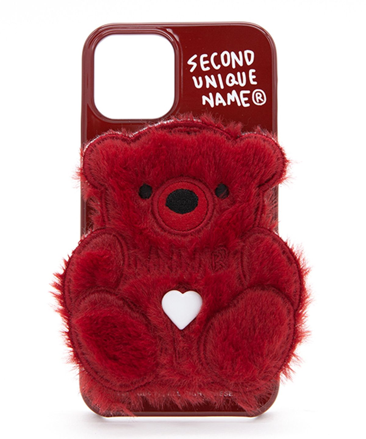 세컨드유니크네임(SECOND UNIQUE NAME) SUN CASE PATCH FUR BEAR REDVELVET