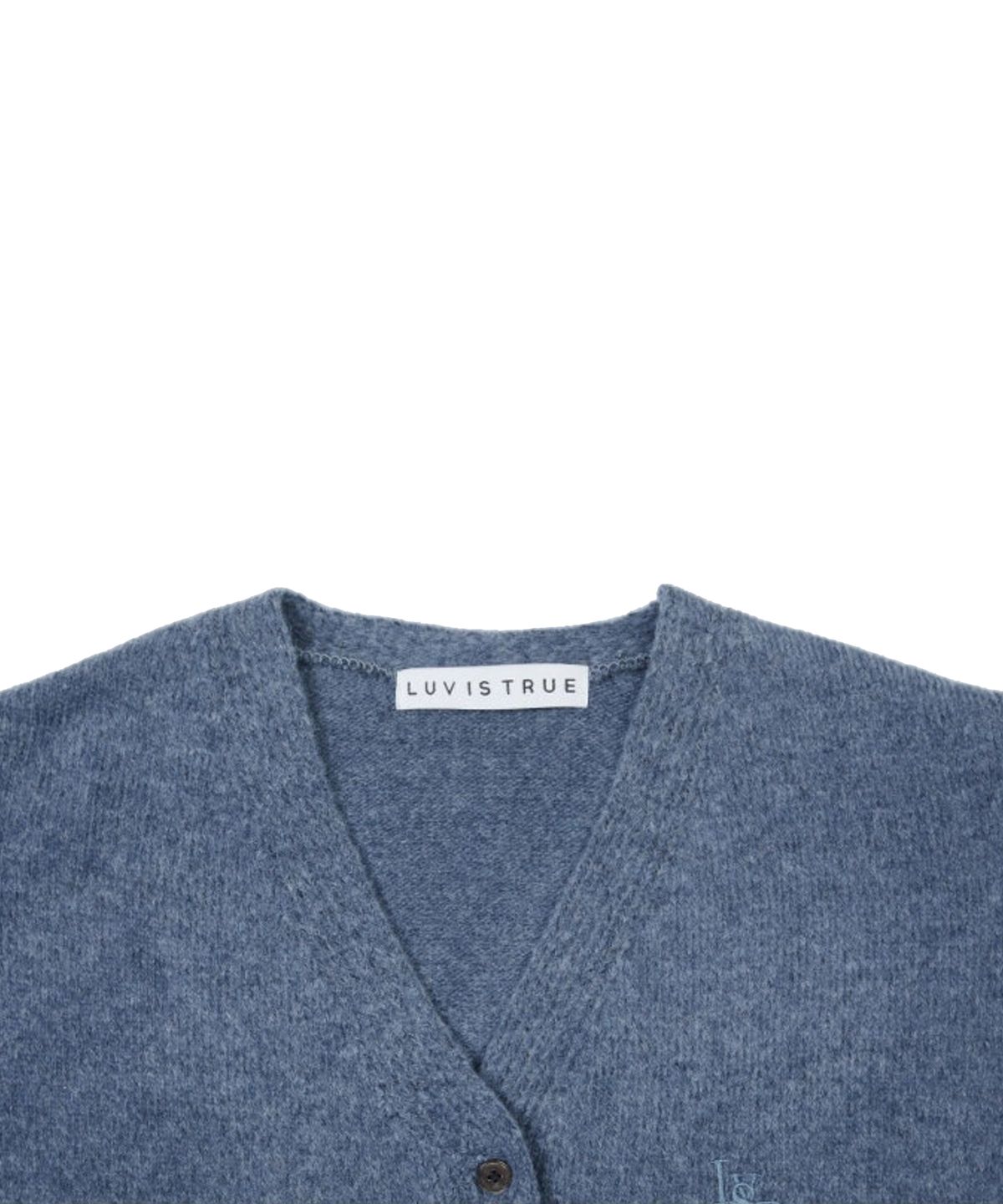 러브이즈트루(LUVISTRUE) IN CROP KNIT CARDIGAN(BLUE)