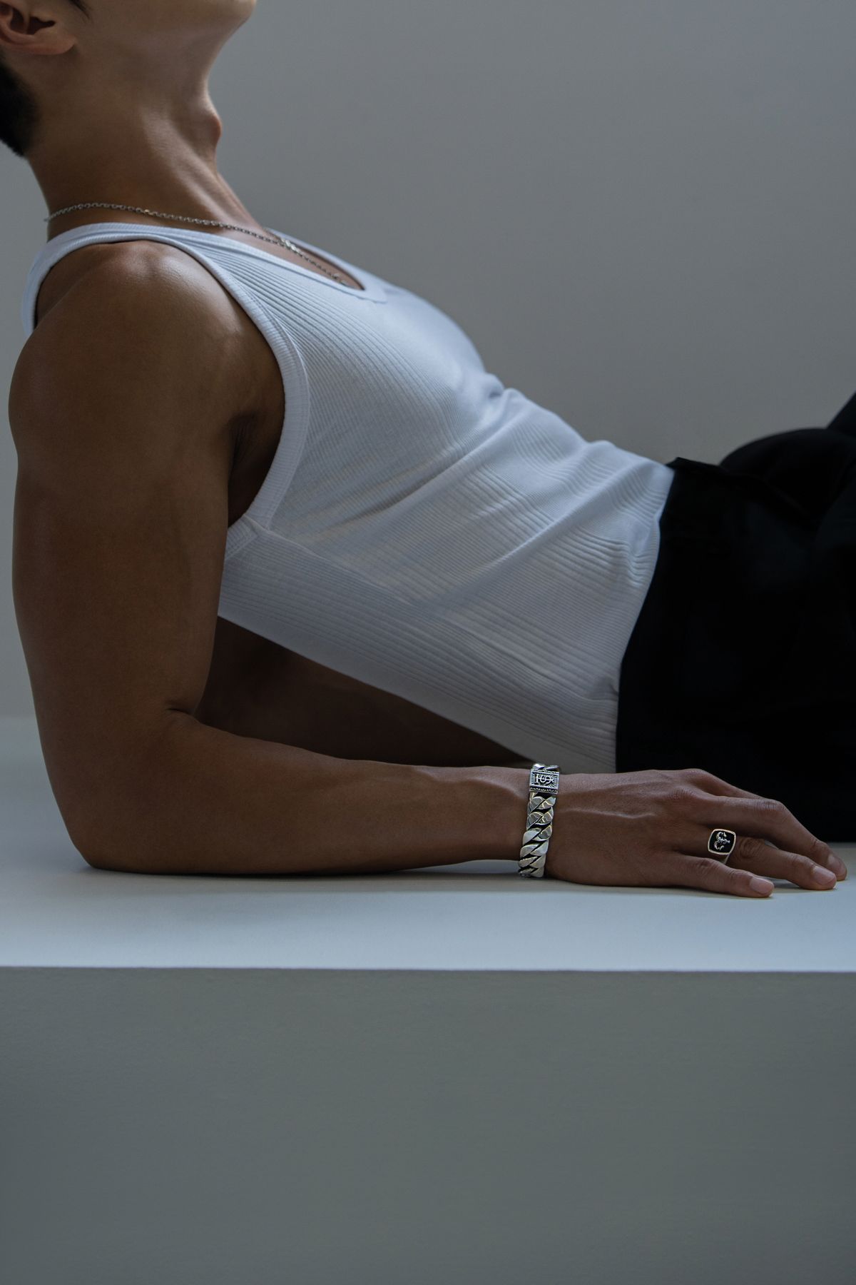 스팅925(STING925) Square Onyx Ring