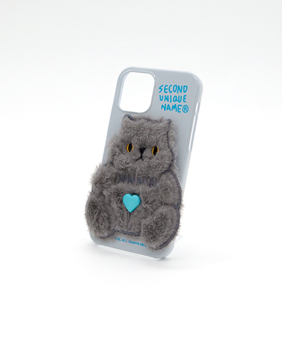 세컨드유니크네임(SECOND UNIQUE NAME) SUN CASE PATCH FUR CAT LIGHT GRAY