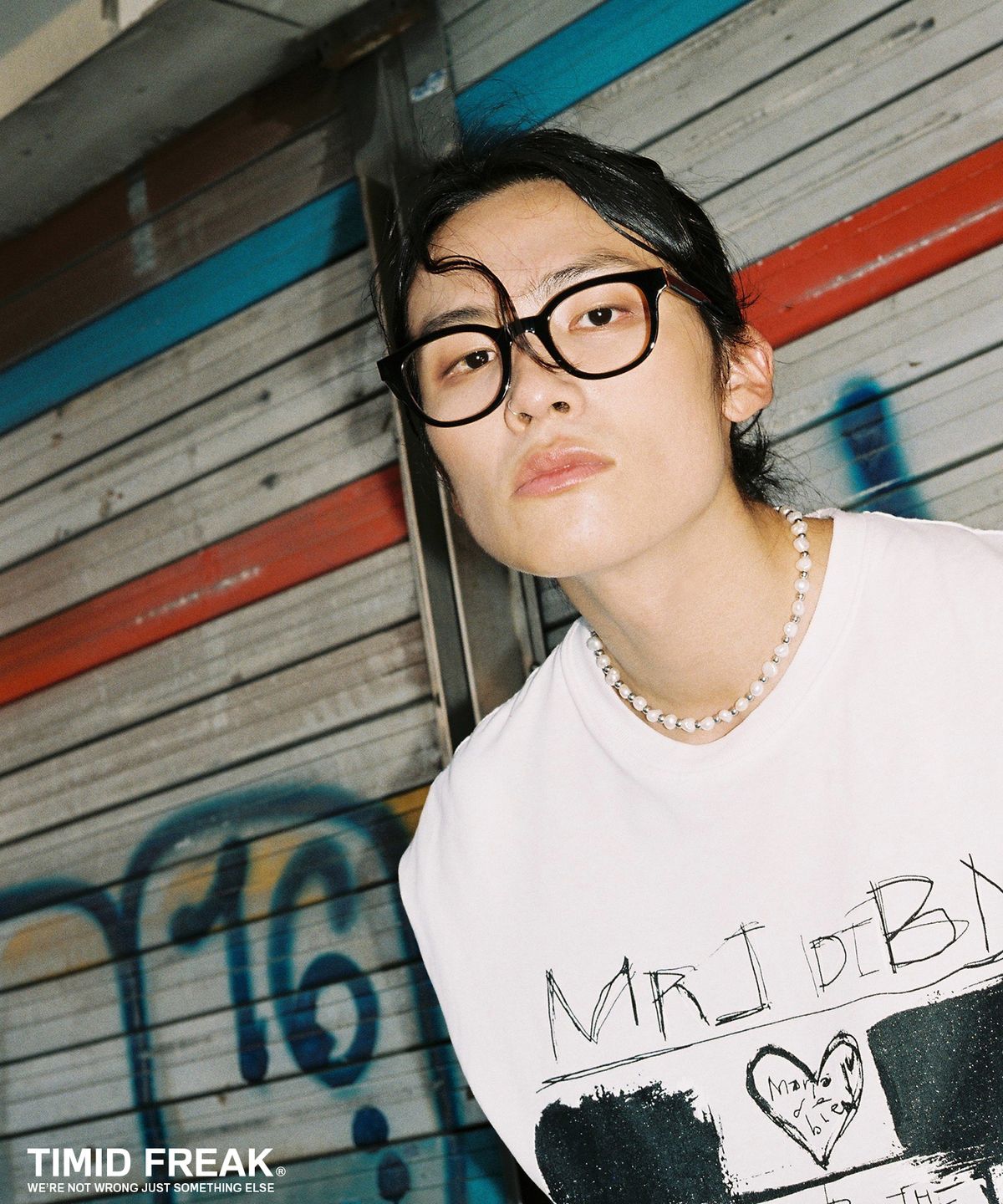 티미드프리크(TIMID FREAK) 스웨이 블랙 클리어 아세테이트 안경