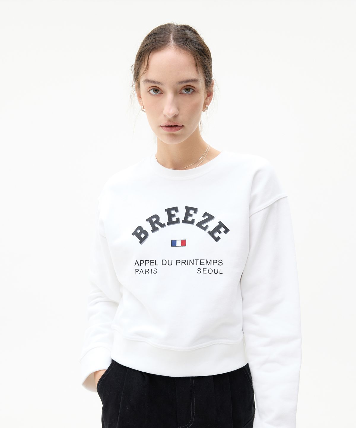 라티젠(LARTIGENT) LM BREEZE SWEATSHIRT(WHITE)