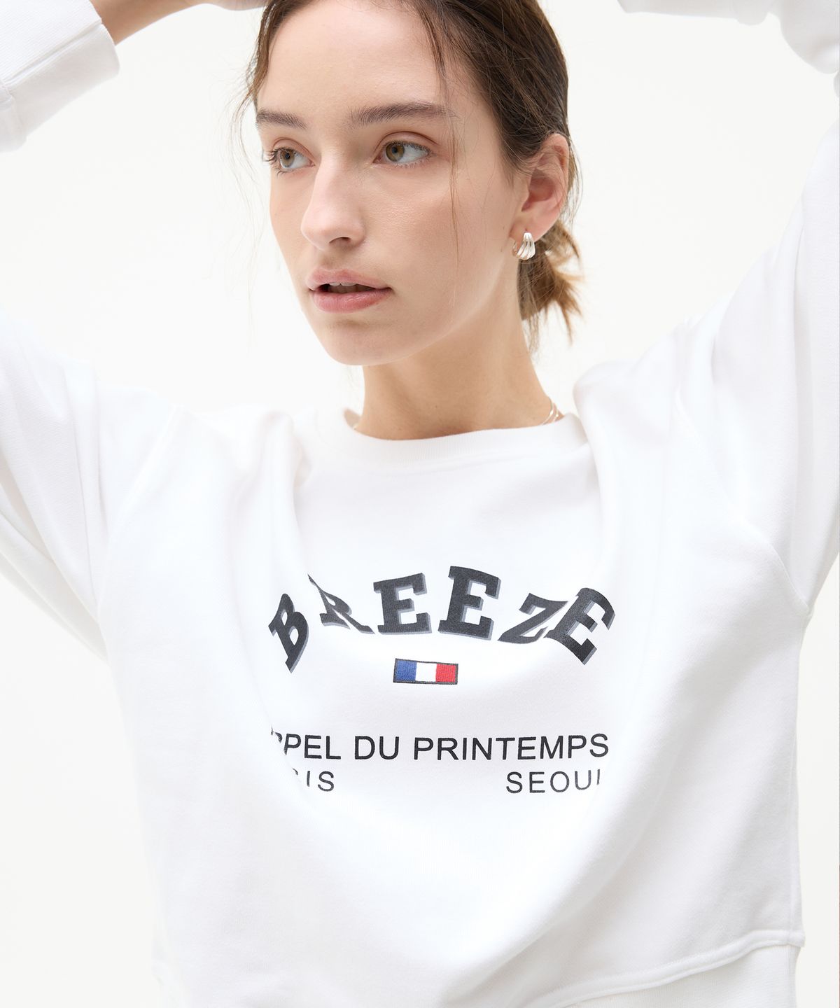 라티젠(LARTIGENT) LM BREEZE SWEATSHIRT(WHITE)