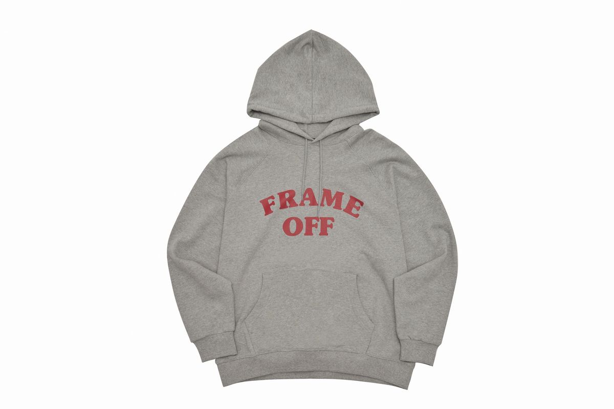 프레임 오프(FRAME OFF) 아치 로고 후드티 - 그레이