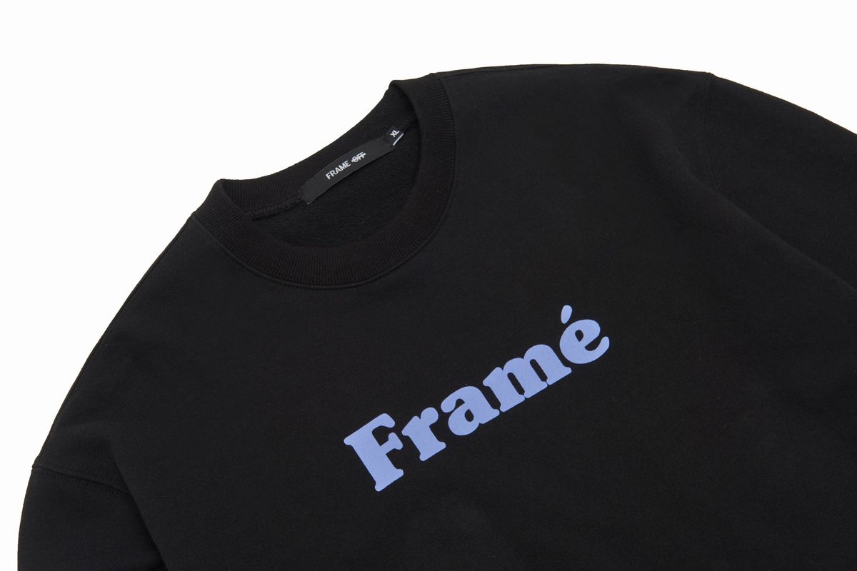 프레임 오프(FRAME OFF) 프레임 로고 맨투맨 - 블랙