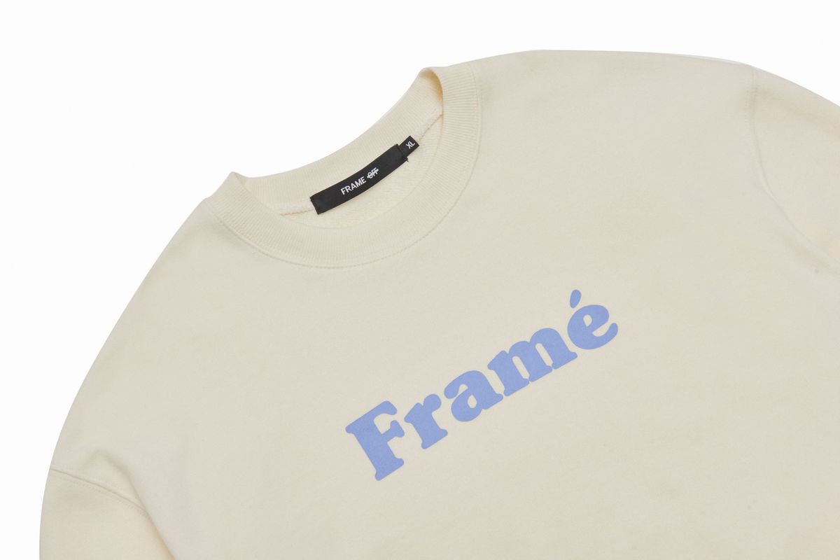 프레임 오프(FRAME OFF) 프레임 로고 맨투맨 - 크림