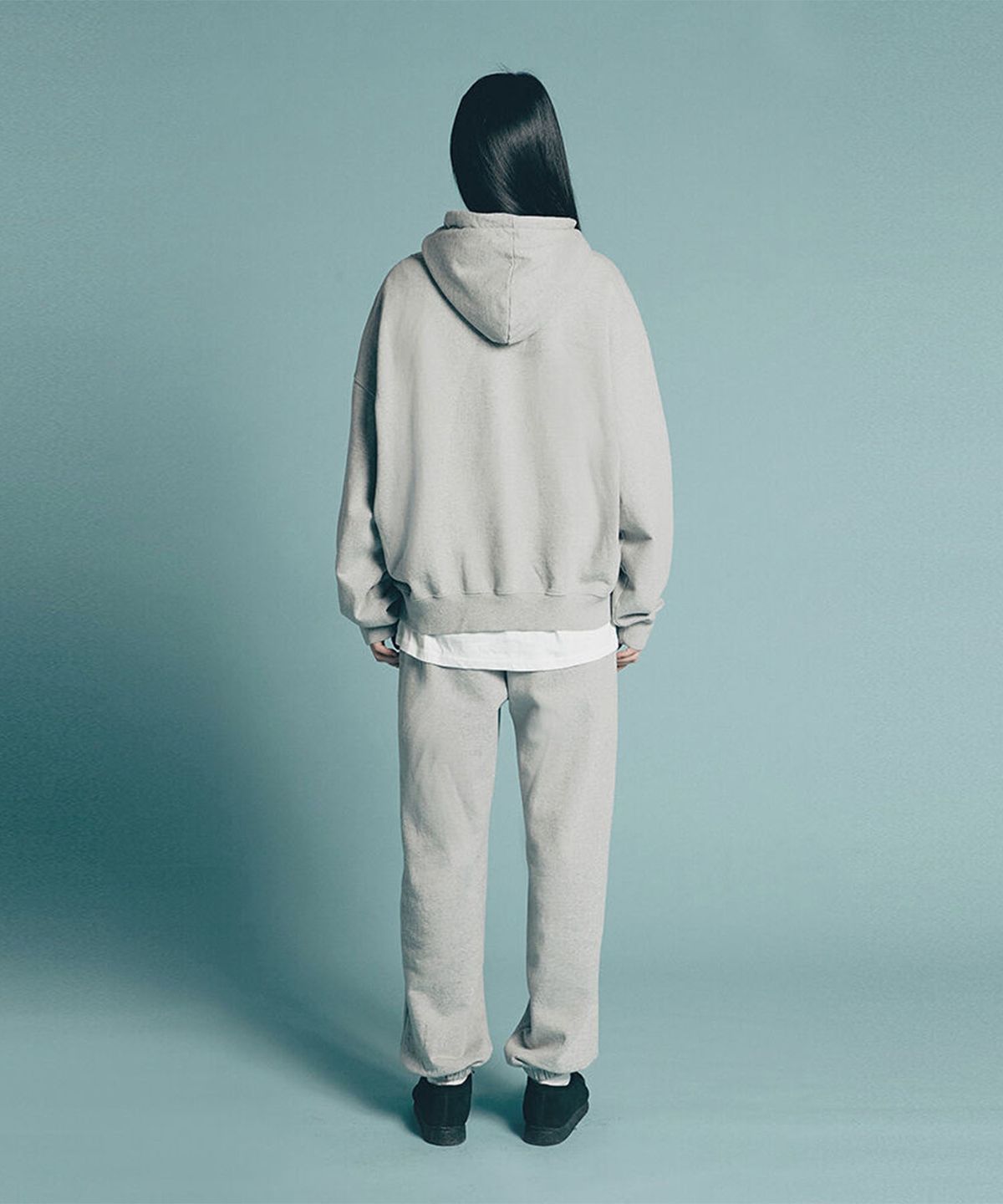 객(GAC) [SET UP] GAC SIGNATURE HOODIE SET grey