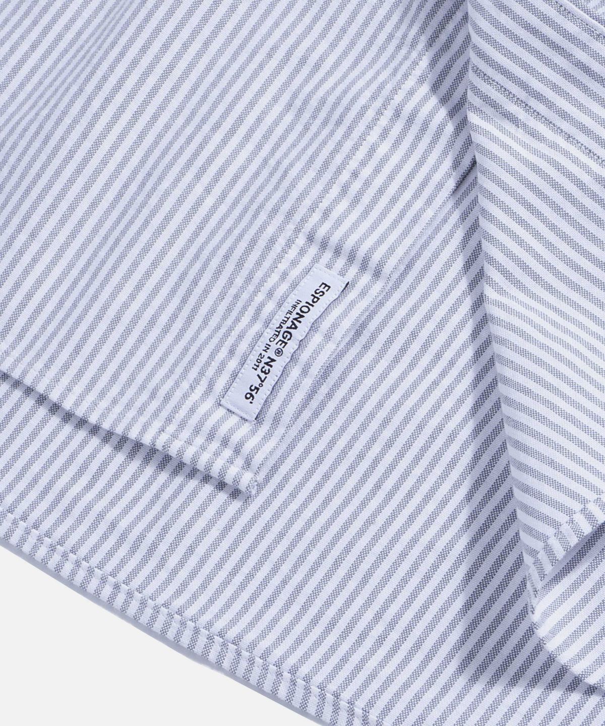 에스피오나지(ESPIONAGE) Oxford Over Shirt Grey Stripe