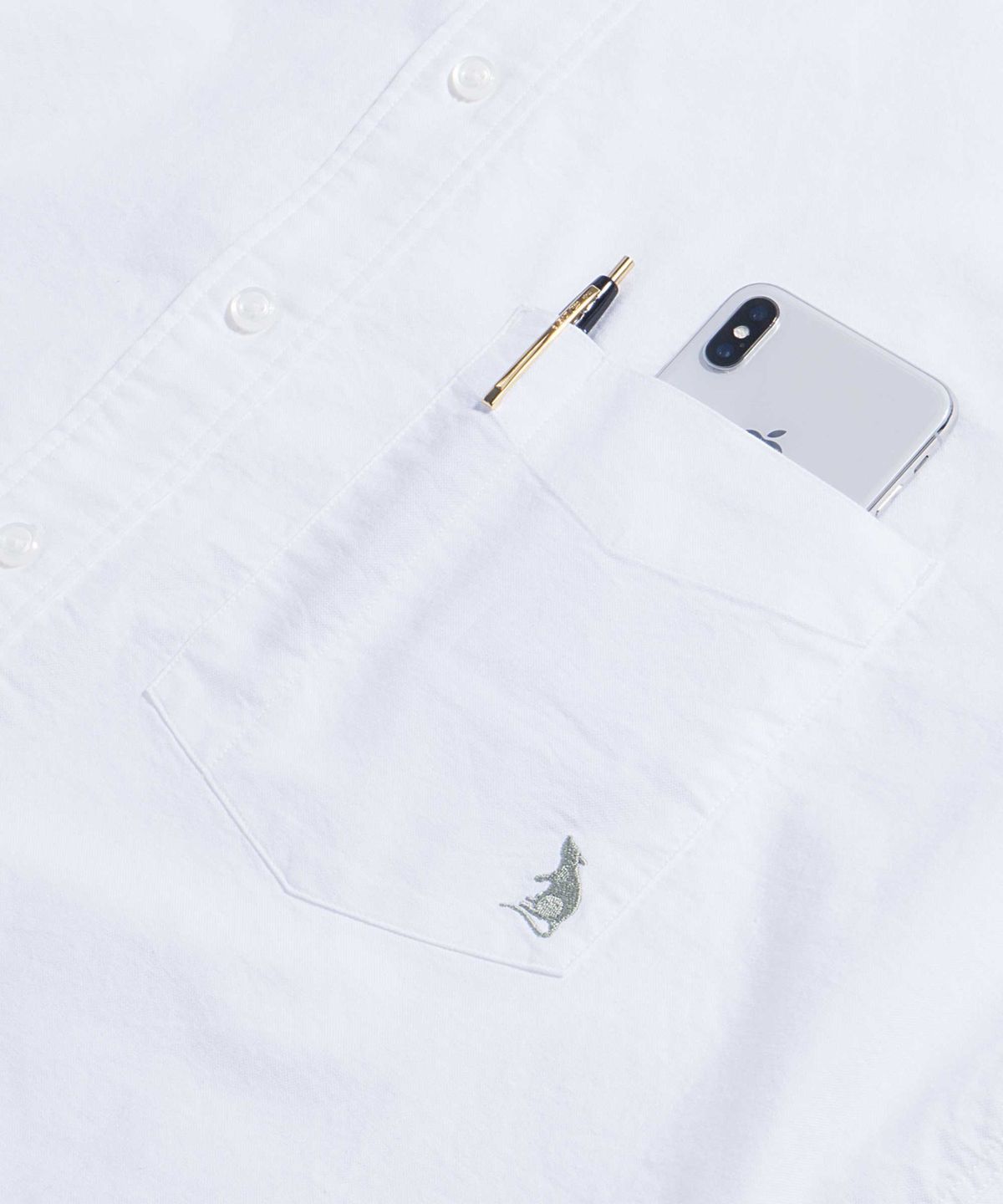 에스피오나지(ESPIONAGE) Oxford Over Shirt White