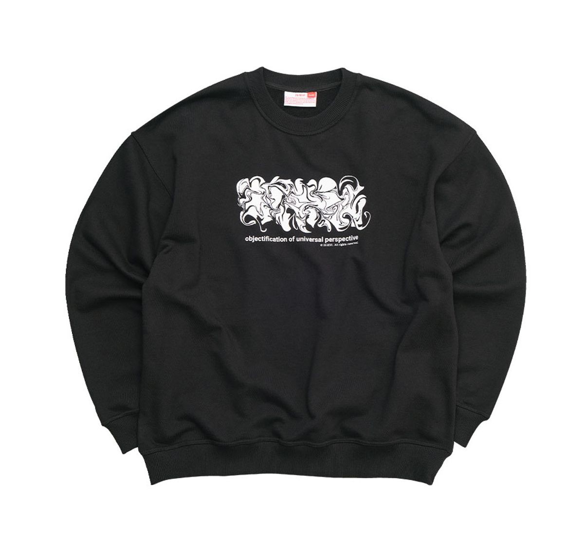 261이유아이(261EUI) SQUARE MARBLING SWEATSHIRT BLACK