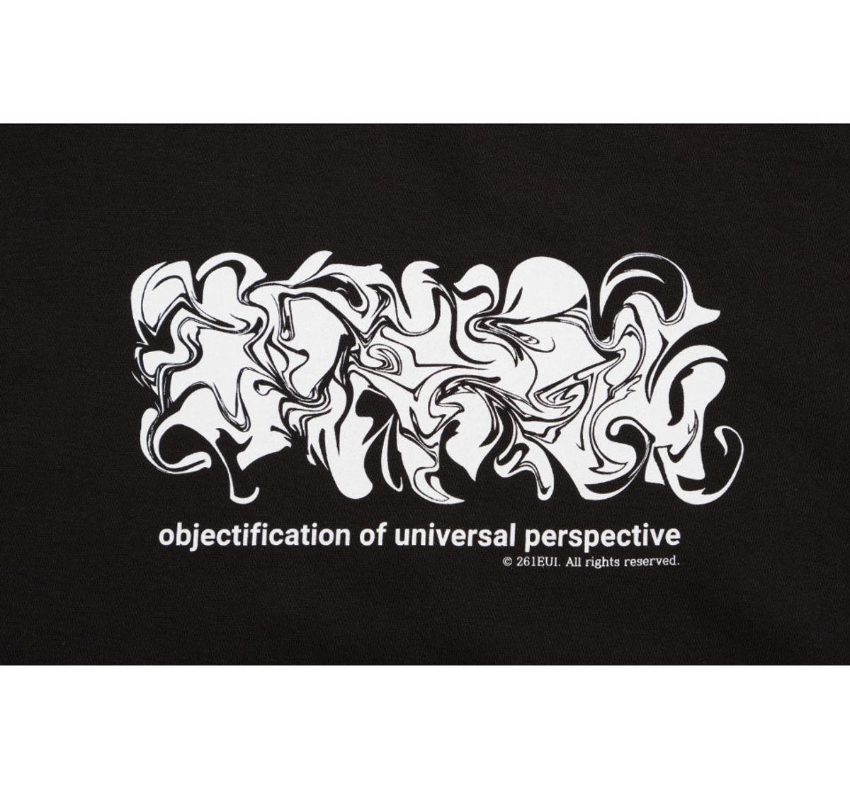 261이유아이(261EUI) SQUARE MARBLING SWEATSHIRT BLACK