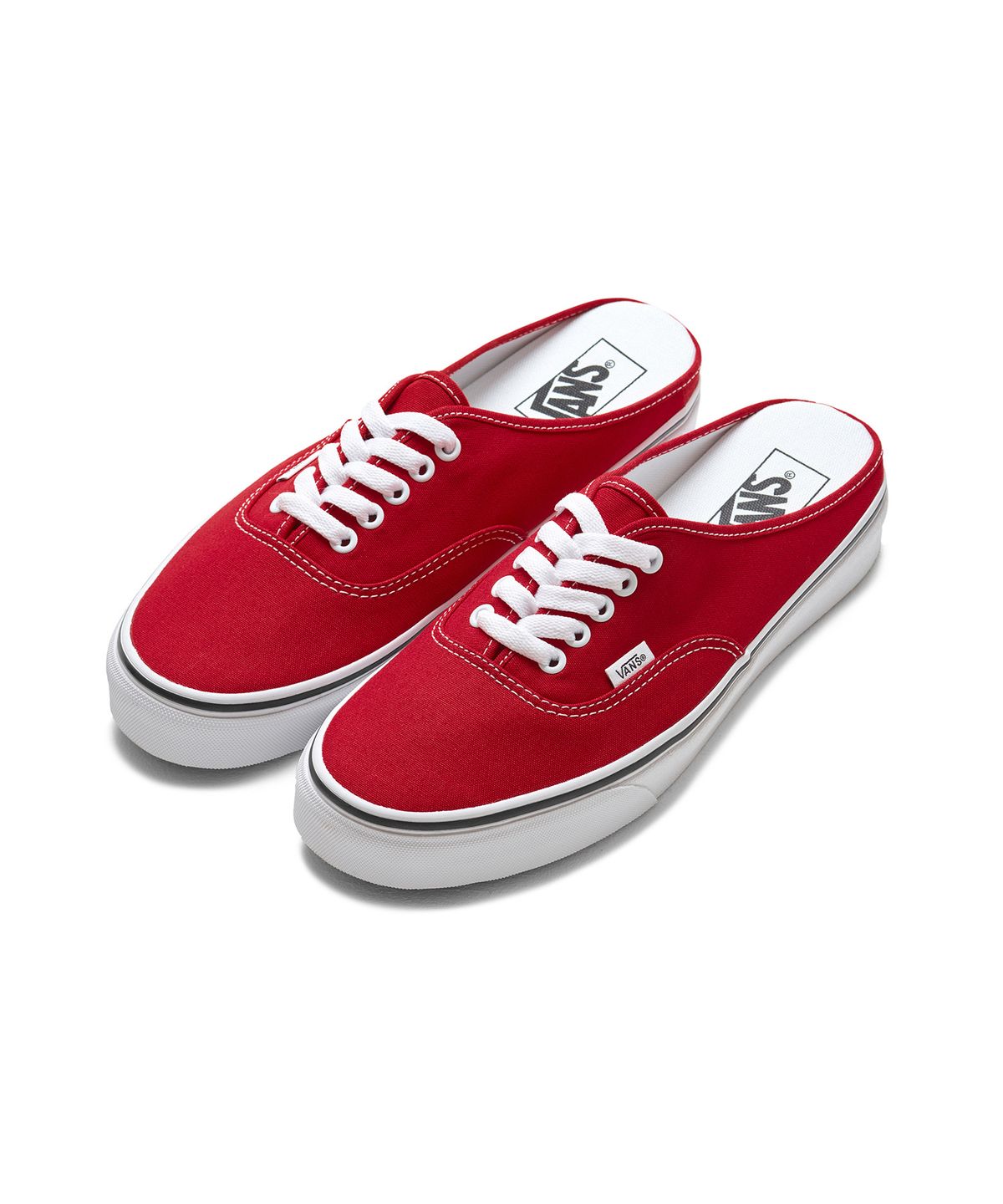 반스(VANS) 어센틱 뮬 - 레이싱 레드:트루 화이트 / VN0A54F7JV61