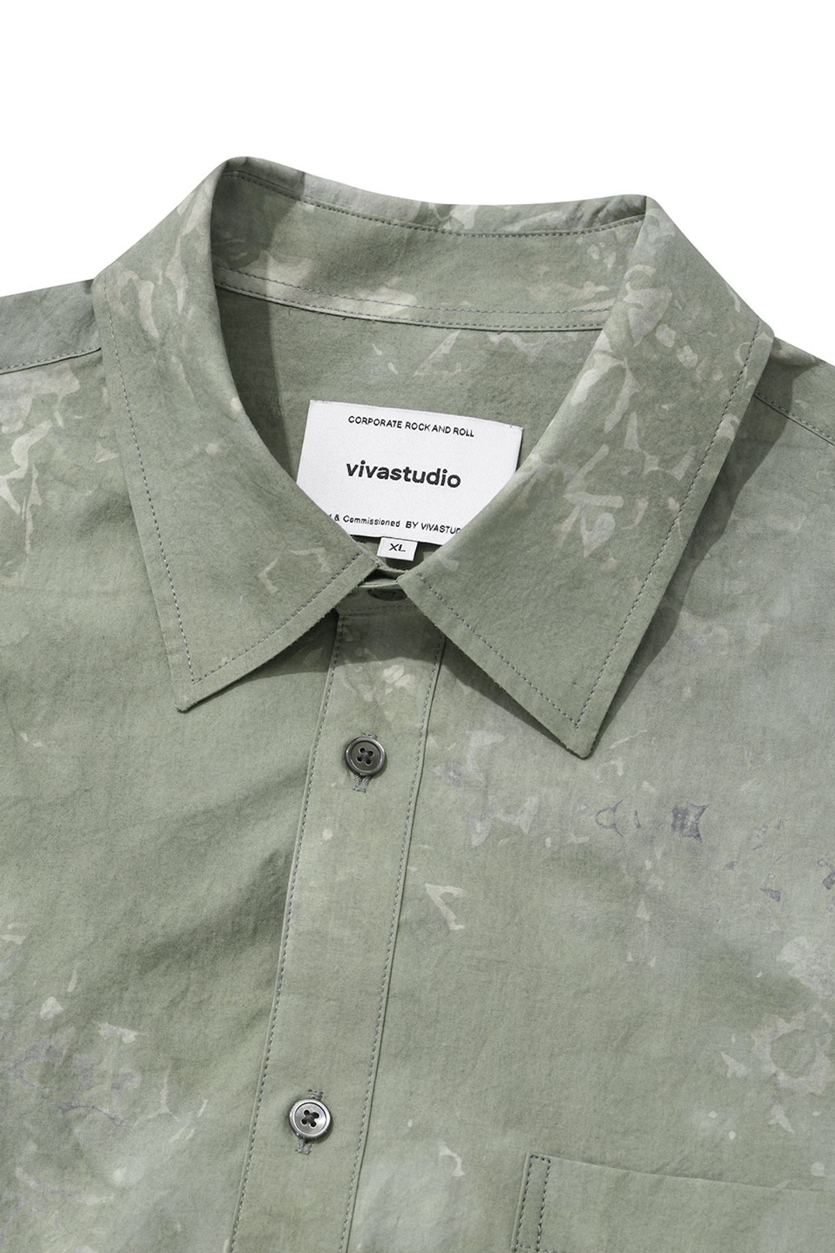 비바스튜디오(VIVASTUDIO) DYED SHIRTS KS [GREEN]