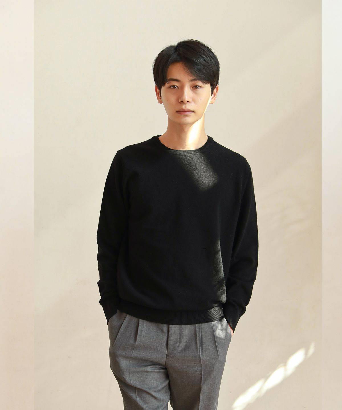 벨리프(BELLIEF) Essential Crew neck Knit (Black)