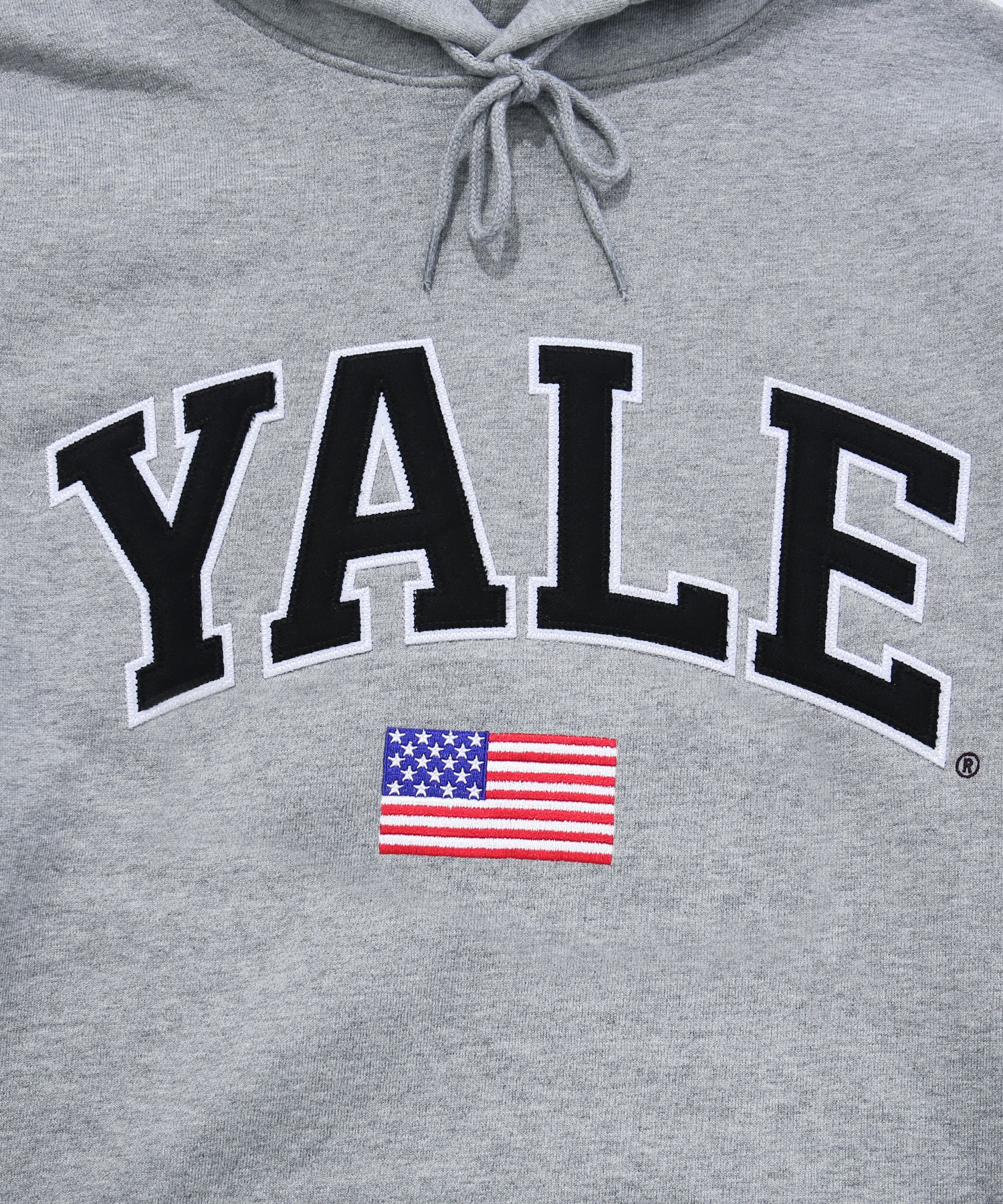 MUSINSA | YALE 2 TONE ARCH USA HOODIE GRAY
