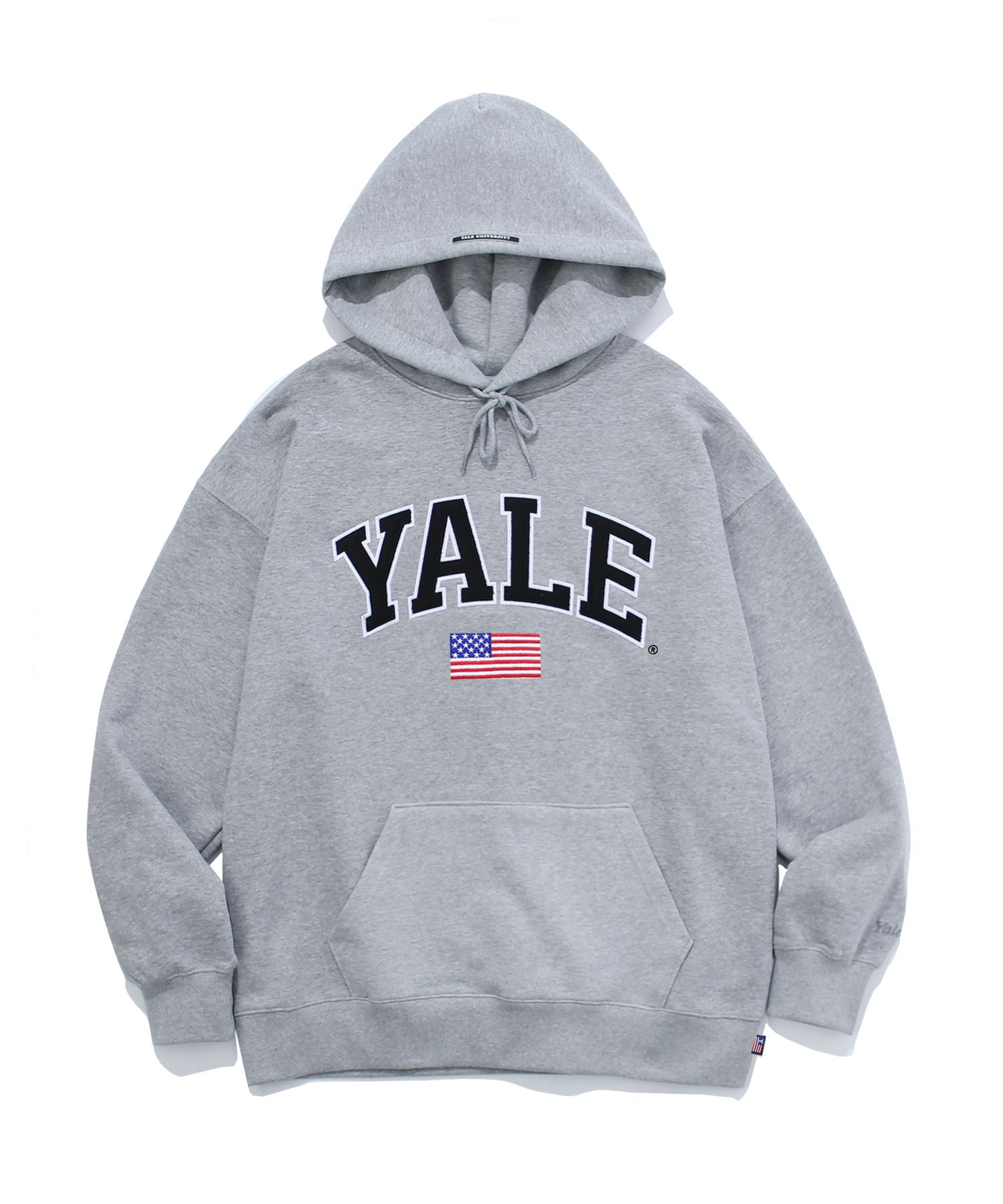 MUSINSA | YALE 2 TONE ARCH USA HOODIE GRAY