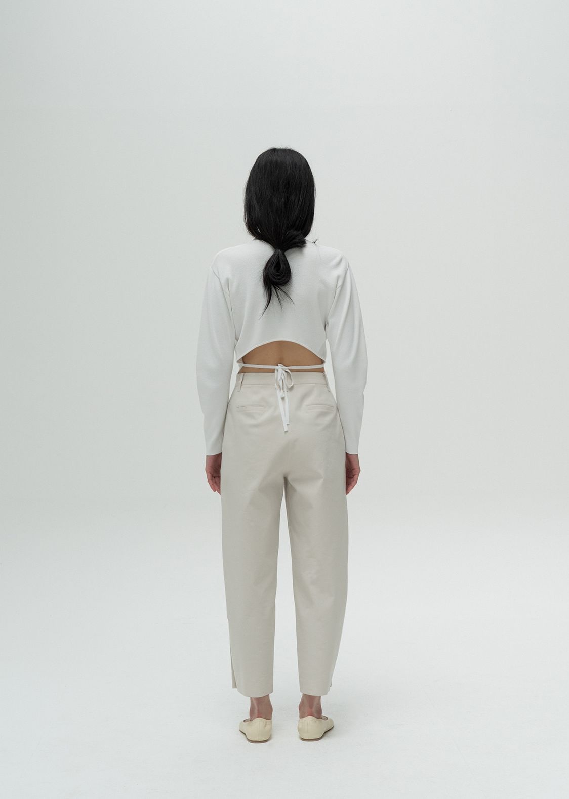 아모멘토(AMOMENTO) SNAP GARCONNE PANTS - CREAM - 사이즈 & 후기