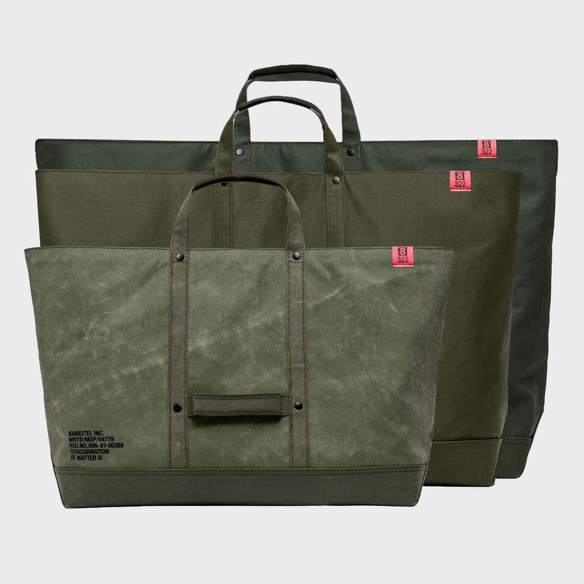카네이테이(KANEITEI) MASON TOOL BAG XL (OLIVE DRAB) / UPCYCLED