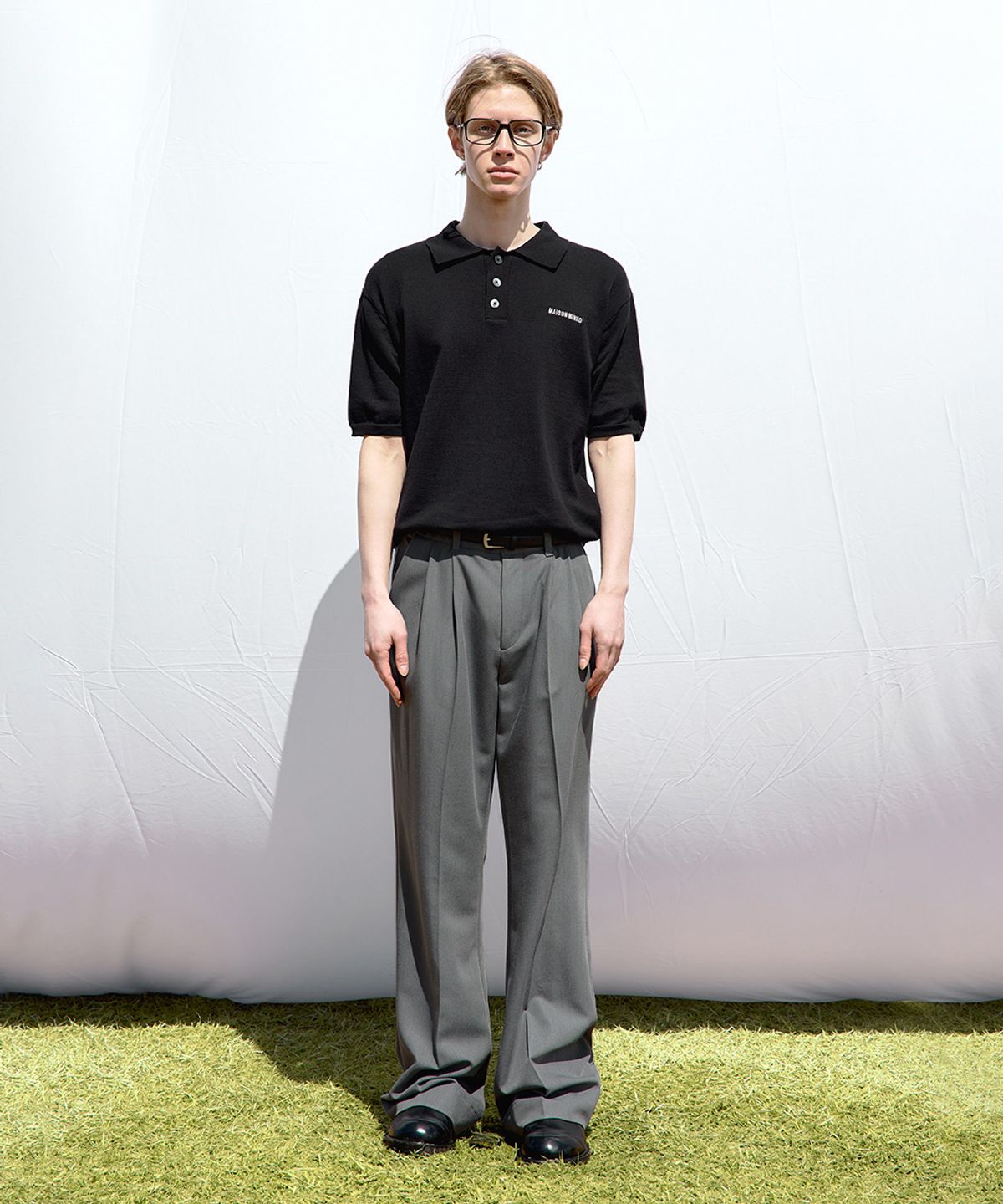 메종미네드(MAISON MINED) SAINT TWO TUCK WIDE PANTS BEIGE