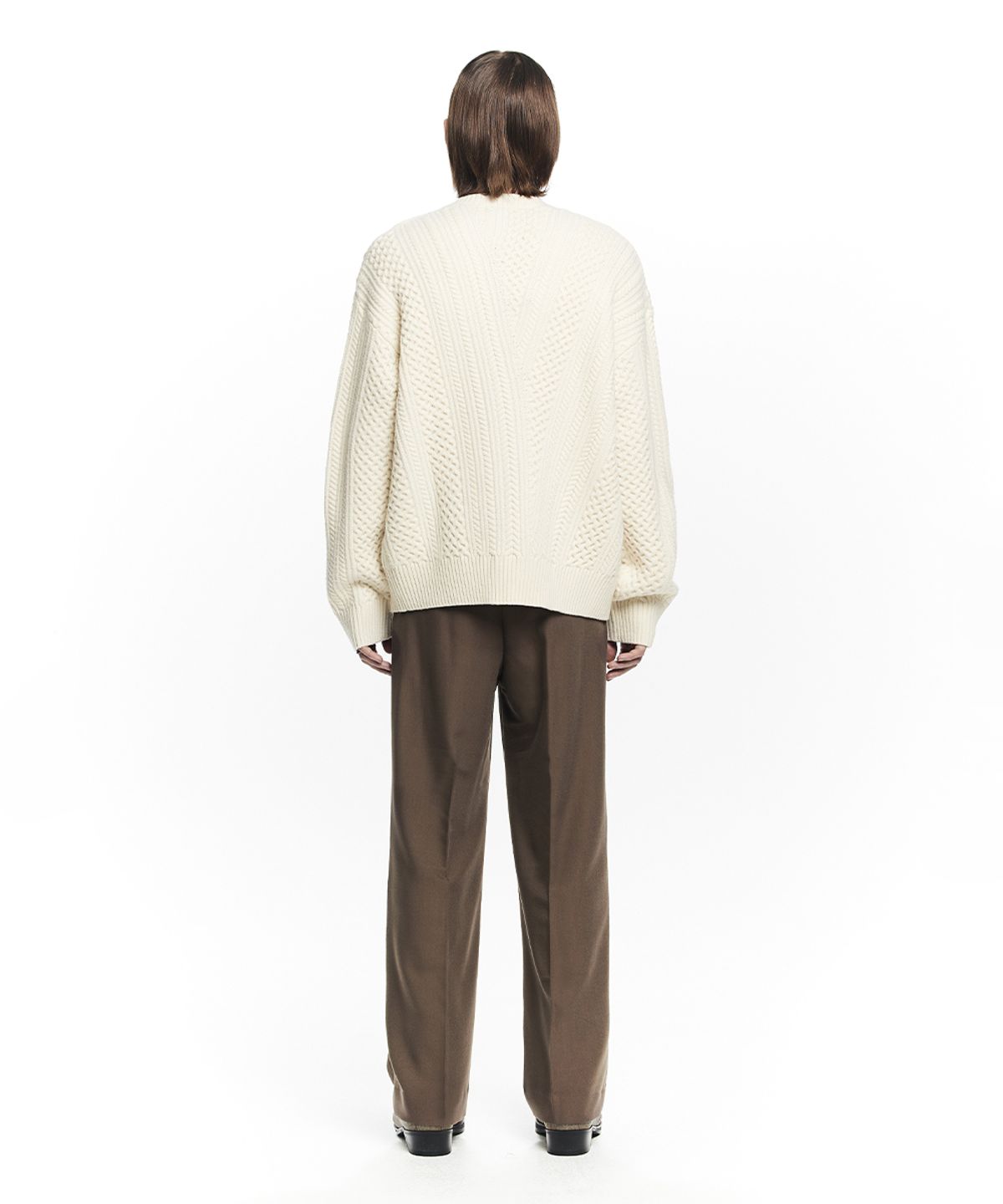 메종미네드(MAISON MINED) SAINT TWO TUCK WIDE PANTS BROWN