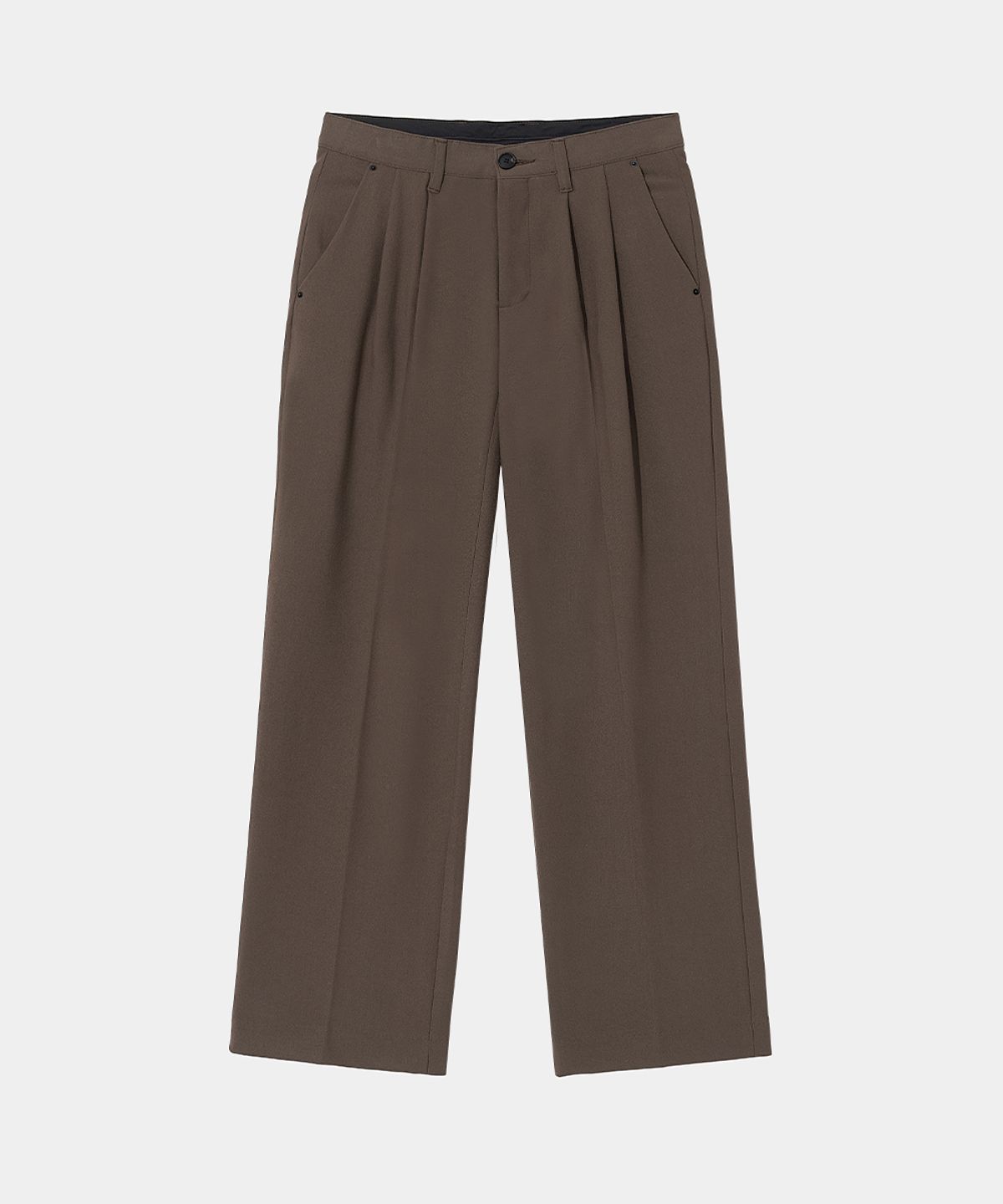 메종미네드(MAISON MINED) SAINT TWO TUCK WIDE PANTS BROWN