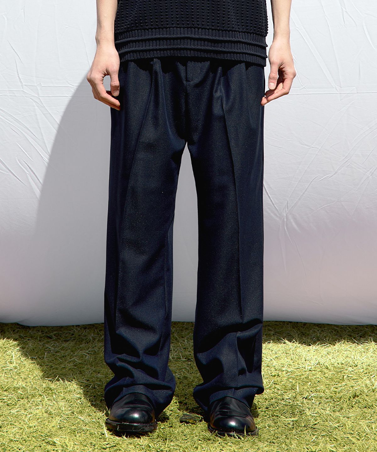 메종미네드(MAISON MINED) SAINT TWO TUCK WIDE PANTS BROWN