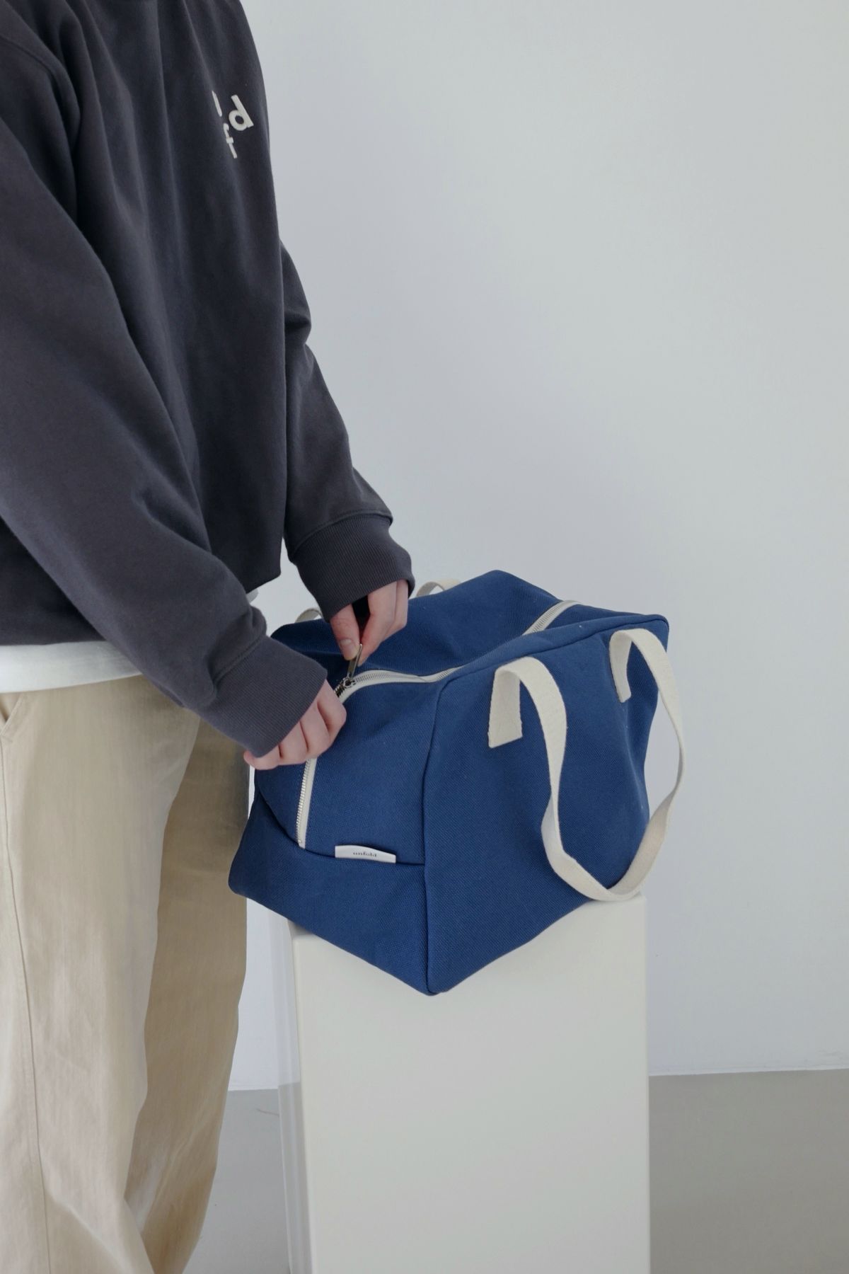 언폴드(UNFOLD) Boston bag (blue)