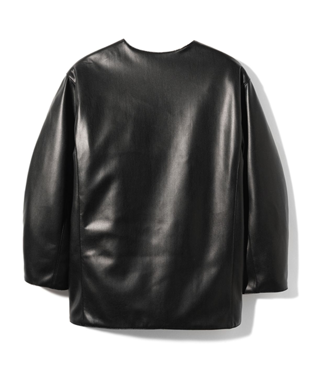 앤드로스(ANDROS) Reversible Leather Tweed Cardigan (Black)