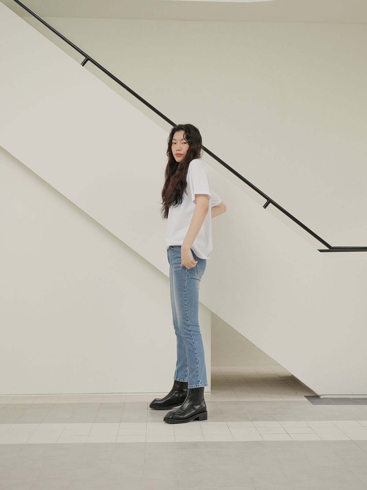 느와(NOIR) Line Denim Pants