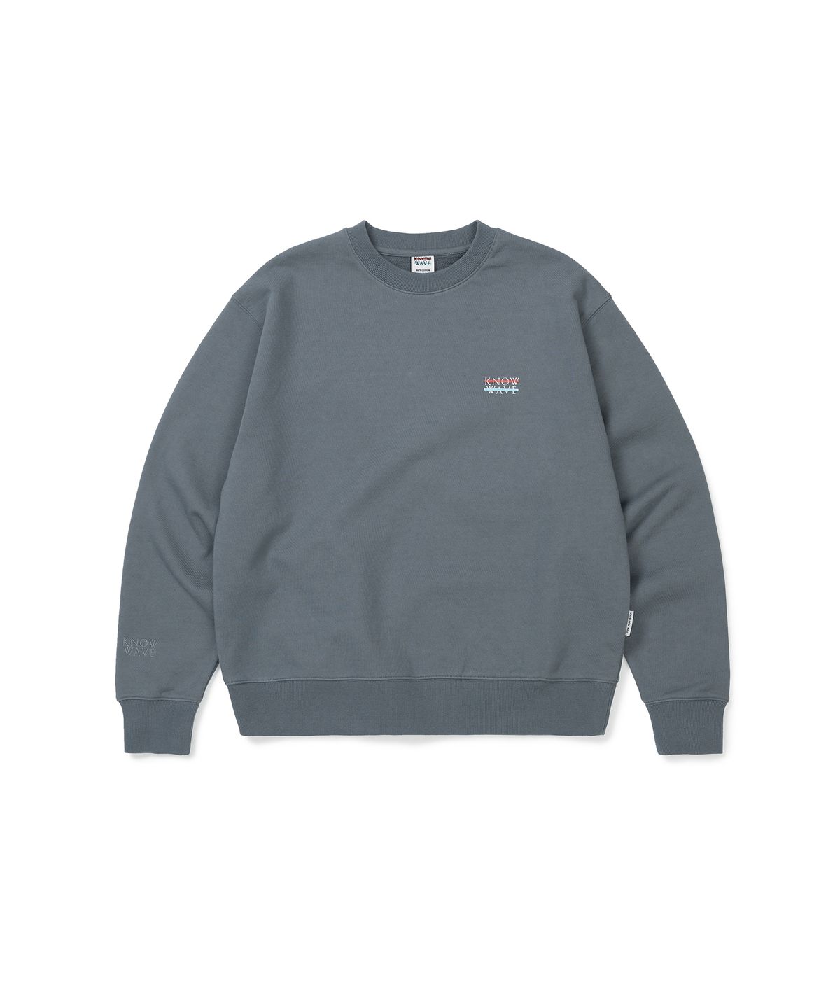 노우웨이브(KNOW WAVE) 크루넥 스웻셔츠 KNT013m(VINTAGE GREY)