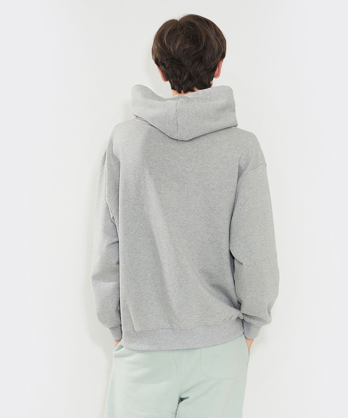 에이오엑스(AOX) Stripe logo Hoodie(Oversize fit) M/Grey