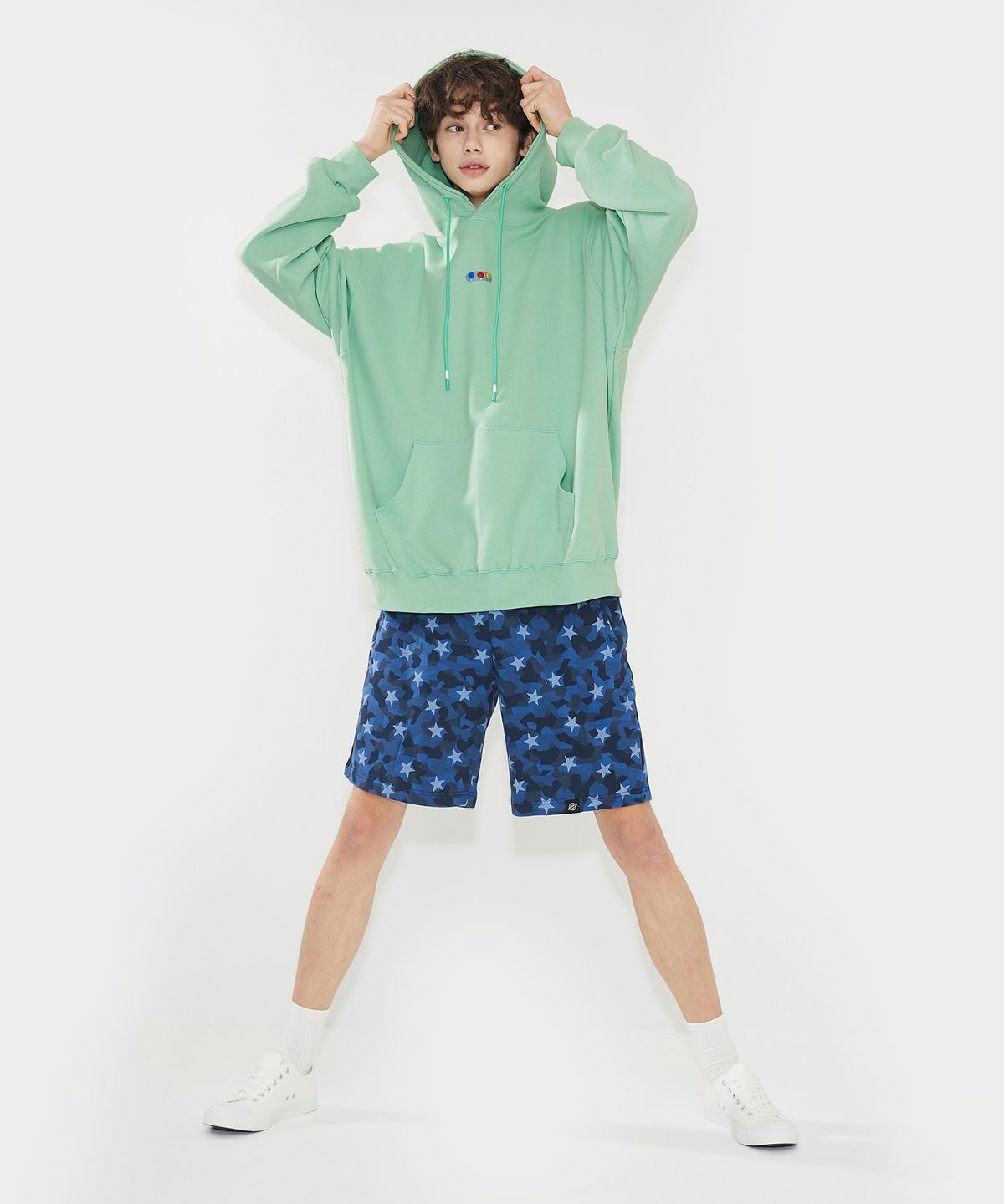 에이오엑스(AOX) Joy Stick Hoodie(Oversize fit) Mint