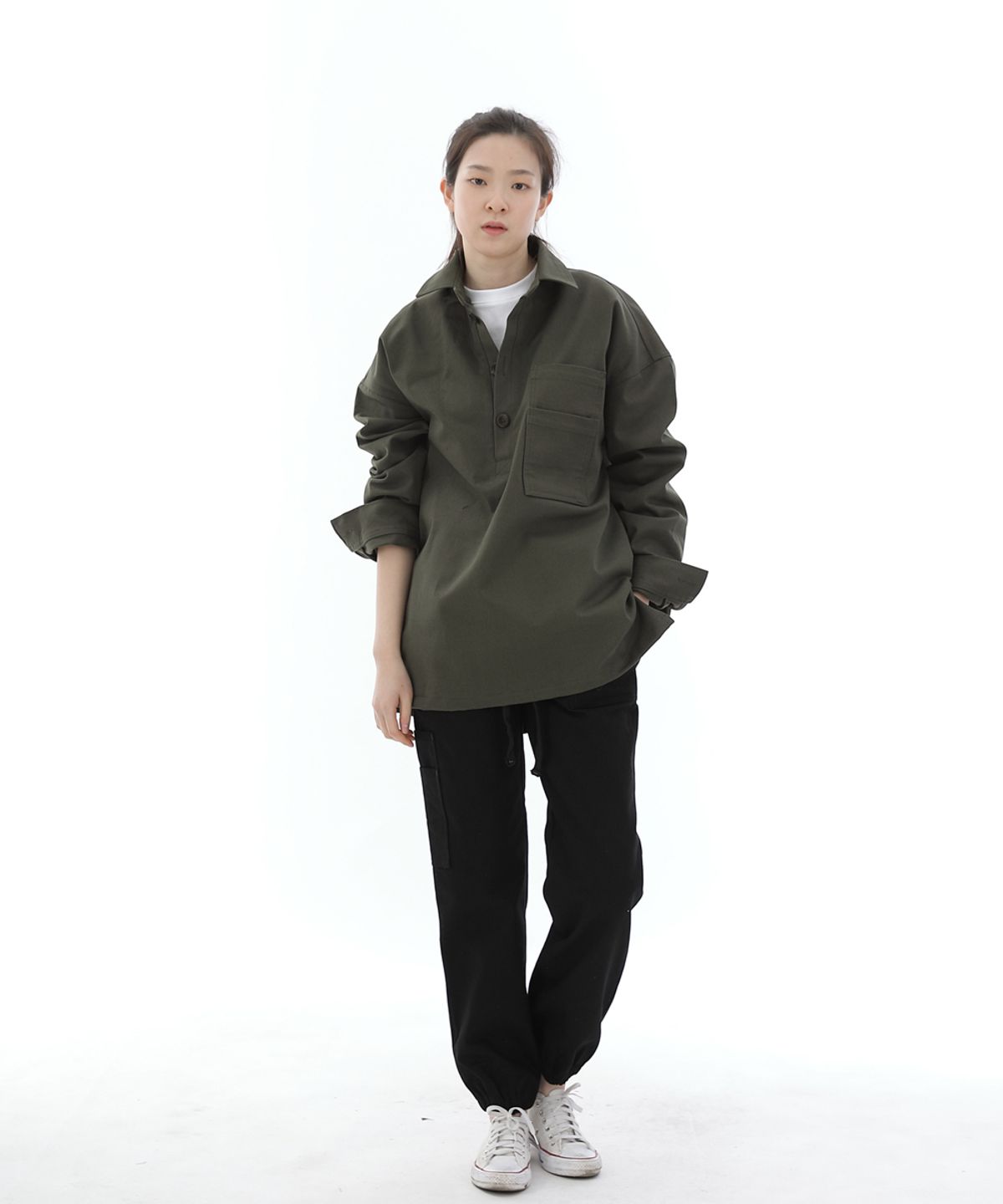 세인트크루(SAINTCREW) 스트레이트 투레이어 카고조거 팬츠 ST2-309CJ 블랙