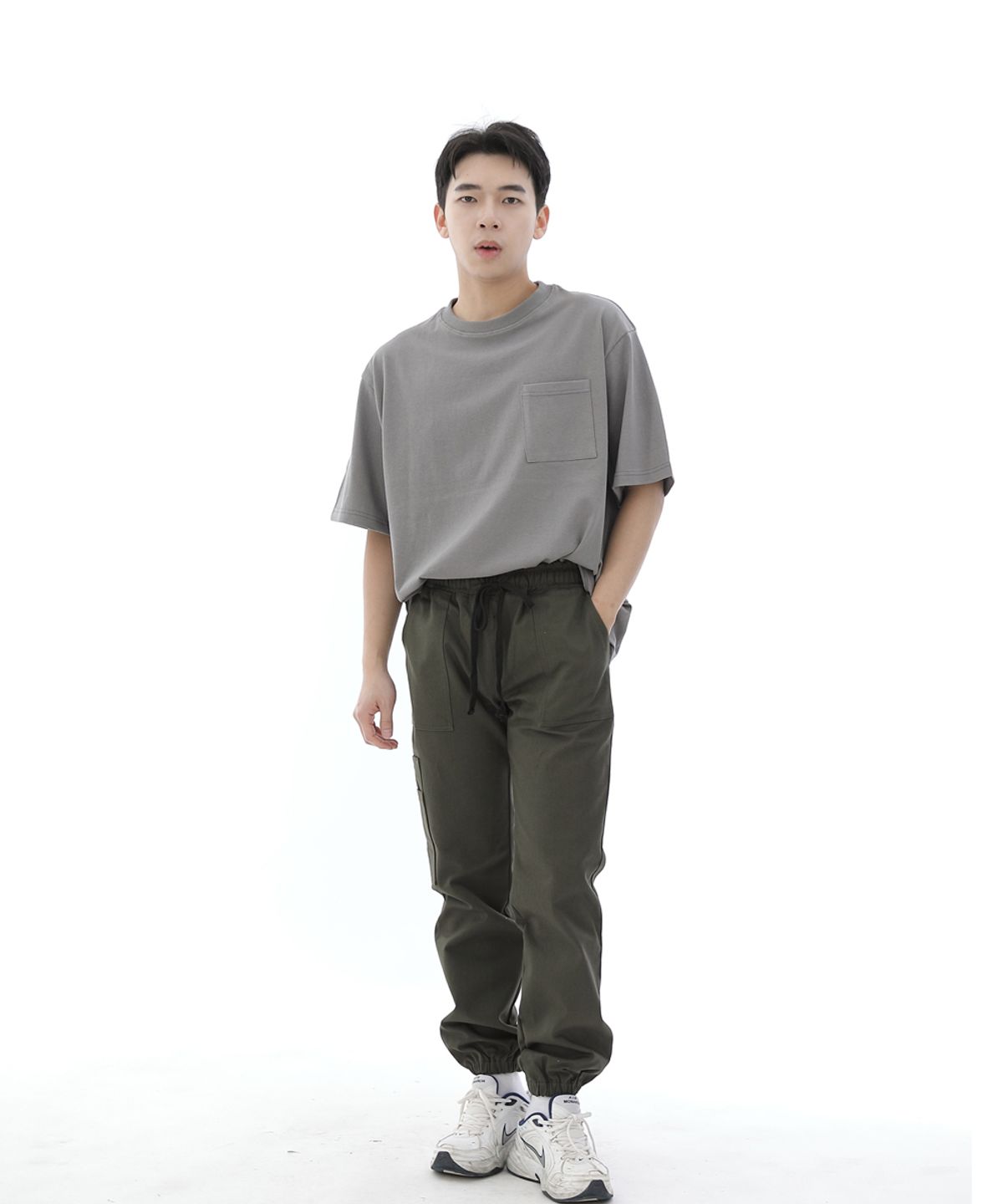 세인트크루(SAINTCREW) 스트레이트 투레이어 카고조거 팬츠 ST2-309CJ 카키