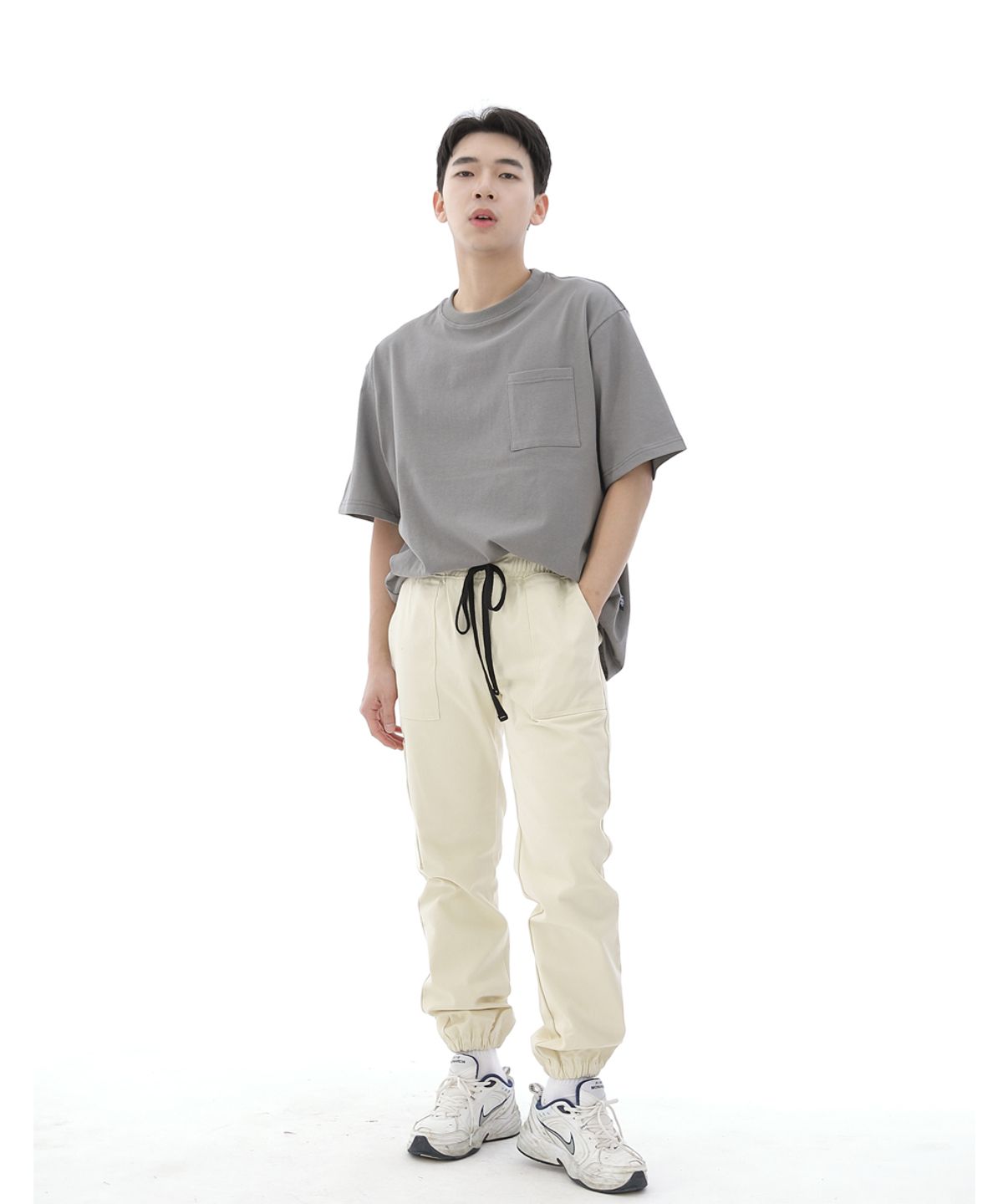 세인트크루(SAINTCREW) 스트레이트 투레이어 카고조거 팬츠 ST2-309CJ 크림