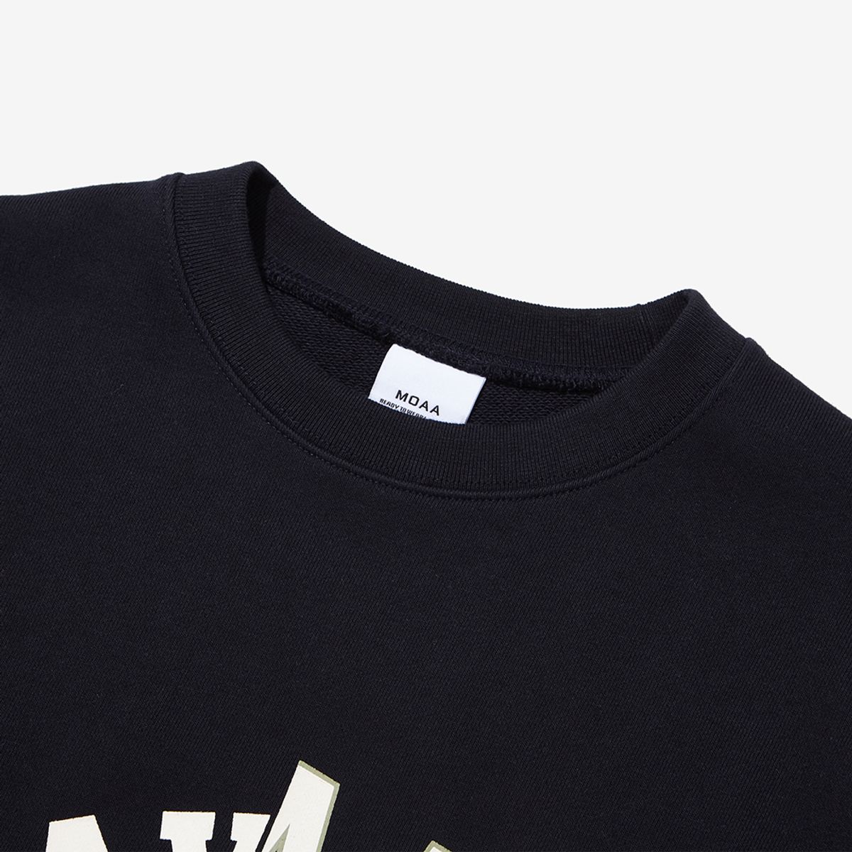 모아(MOAA) N 믹스드 스웨트 셔츠 (NAVY)