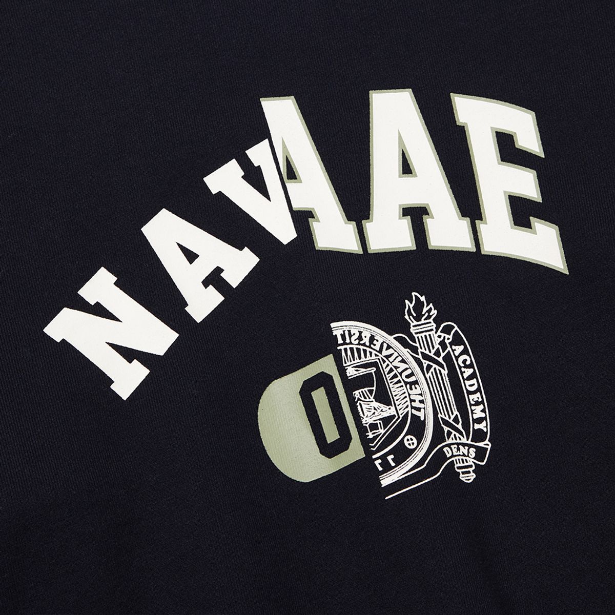 모아(MOAA) N 믹스드 스웨트 셔츠 (NAVY)
