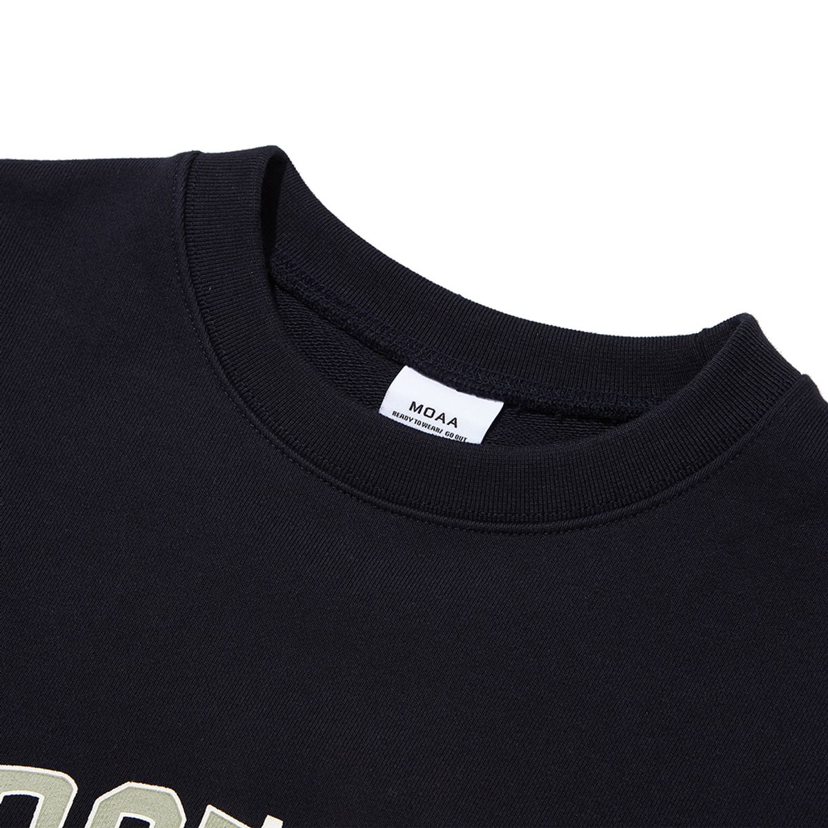 모아(MOAA) B 믹스드 스웨트 셔츠 (NAVY)