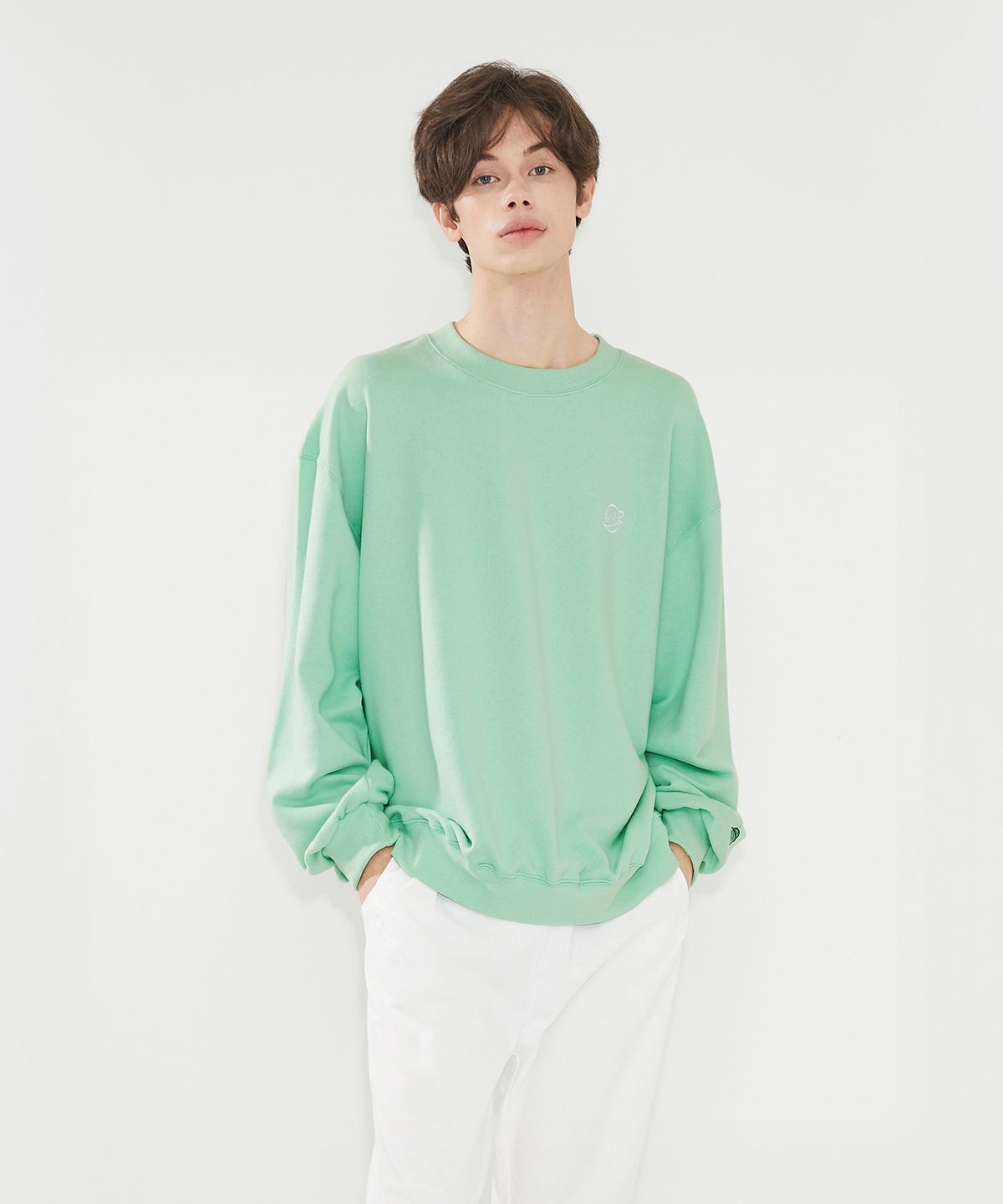 에이오엑스(AOX) SONIC DASH sweatshirt(Oversize fit) Mint