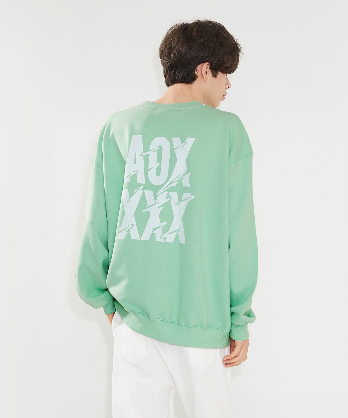 에이오엑스(AOX) SONIC DASH sweatshirt(Oversize fit) Mint