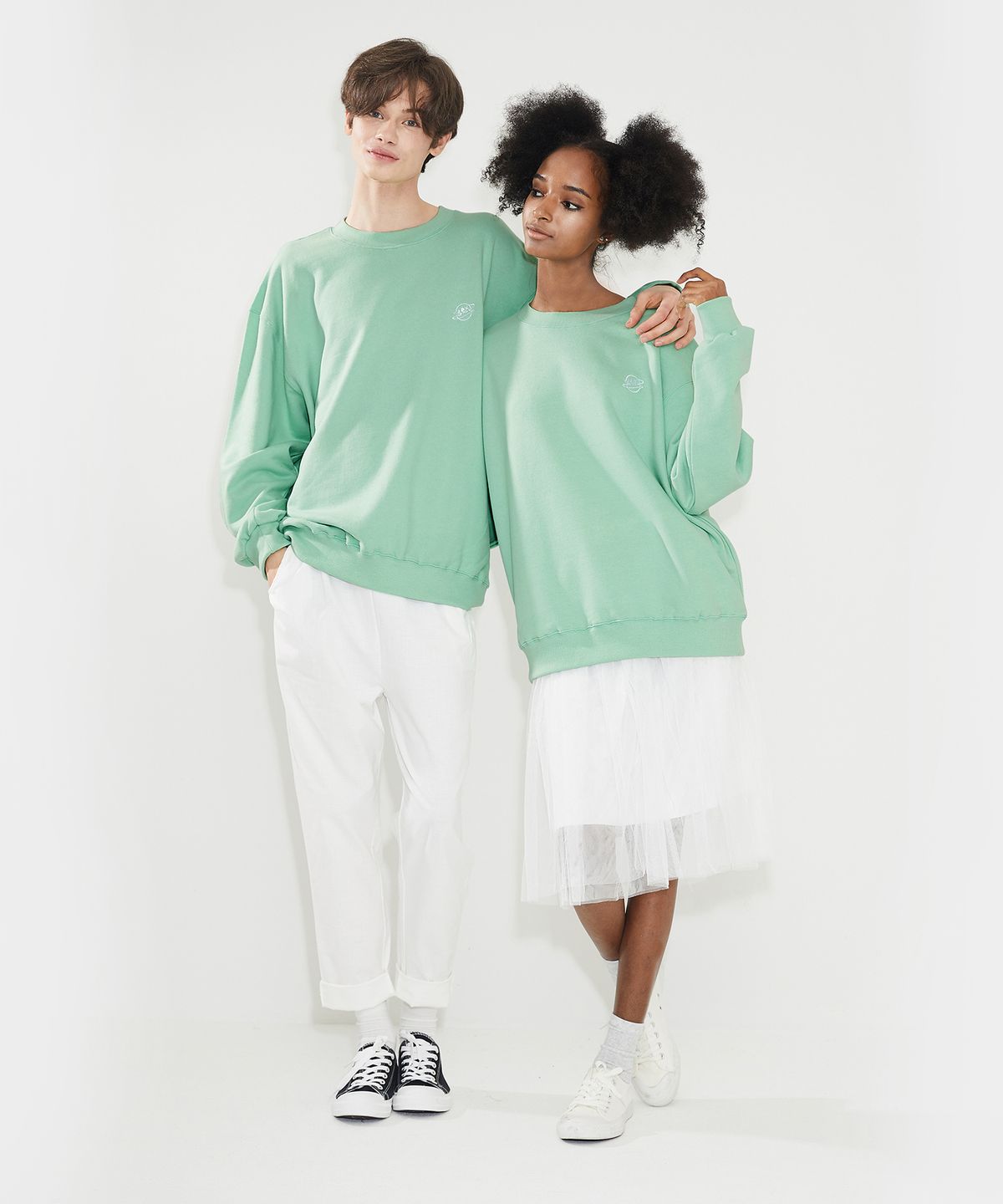 에이오엑스(AOX) SONIC DASH sweatshirt(Oversize fit) Mint
