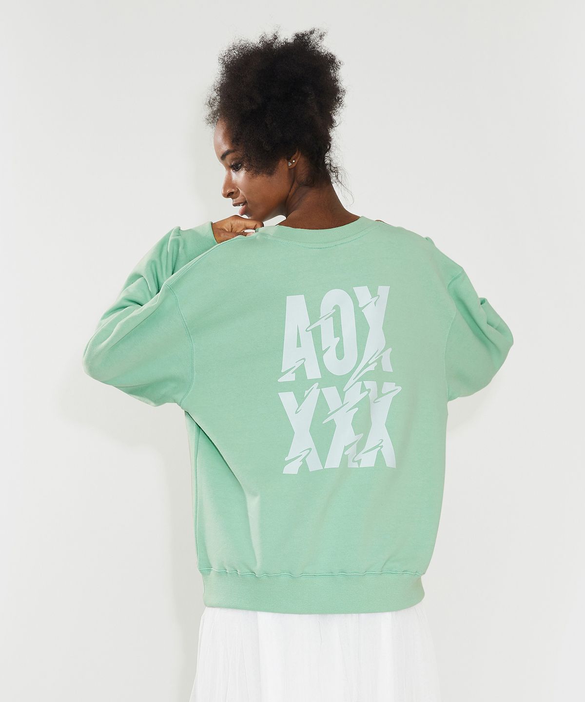 에이오엑스(AOX) SONIC DASH sweatshirt(Oversize fit) Mint
