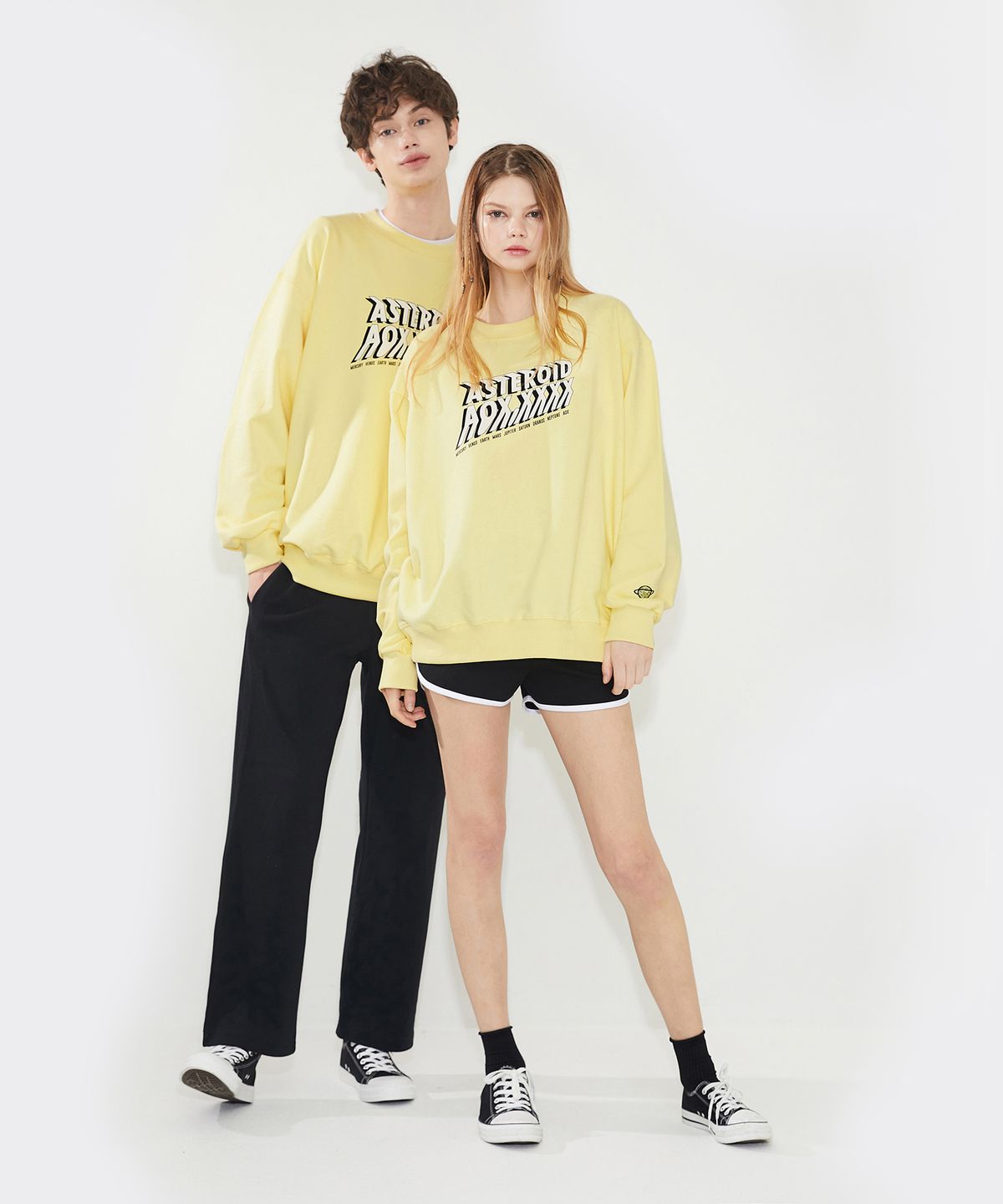 에이오엑스(AOX) ASTEROID sweatshirt(Oversize fit) Yellow